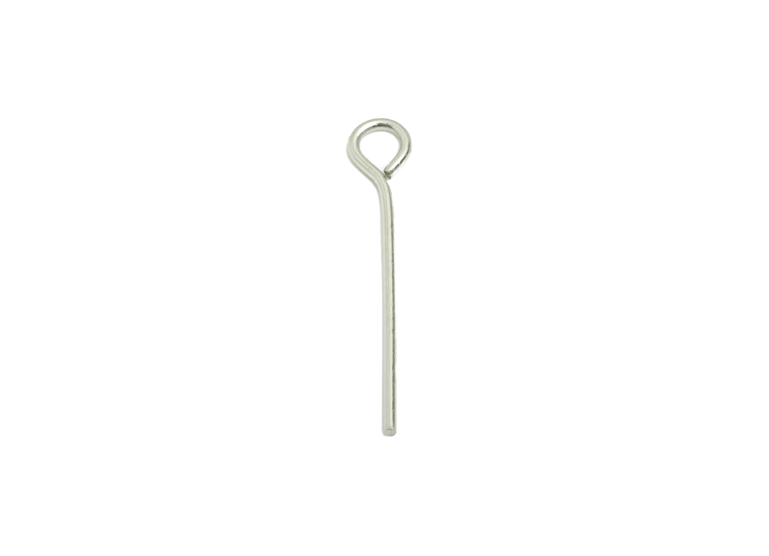 0.7*20mm Steel Eye Pin - Beading Eye Pins for Jewelry - Bulk Eye Pins for Beading Jewelry - Crafting Headpins for Beaded Jewelry - SS2131-20