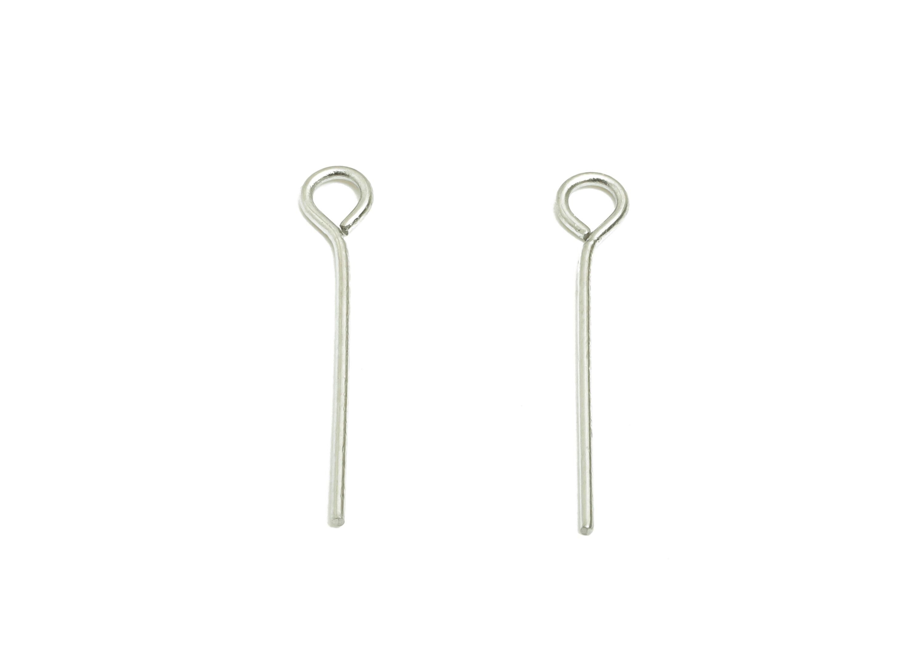 0.7*20mm Steel Eye Pin - Beading Eye Pins for Jewelry - Bulk Eye Pins for Beading Jewelry - Crafting Headpins for Beaded Jewelry - SS2131-20