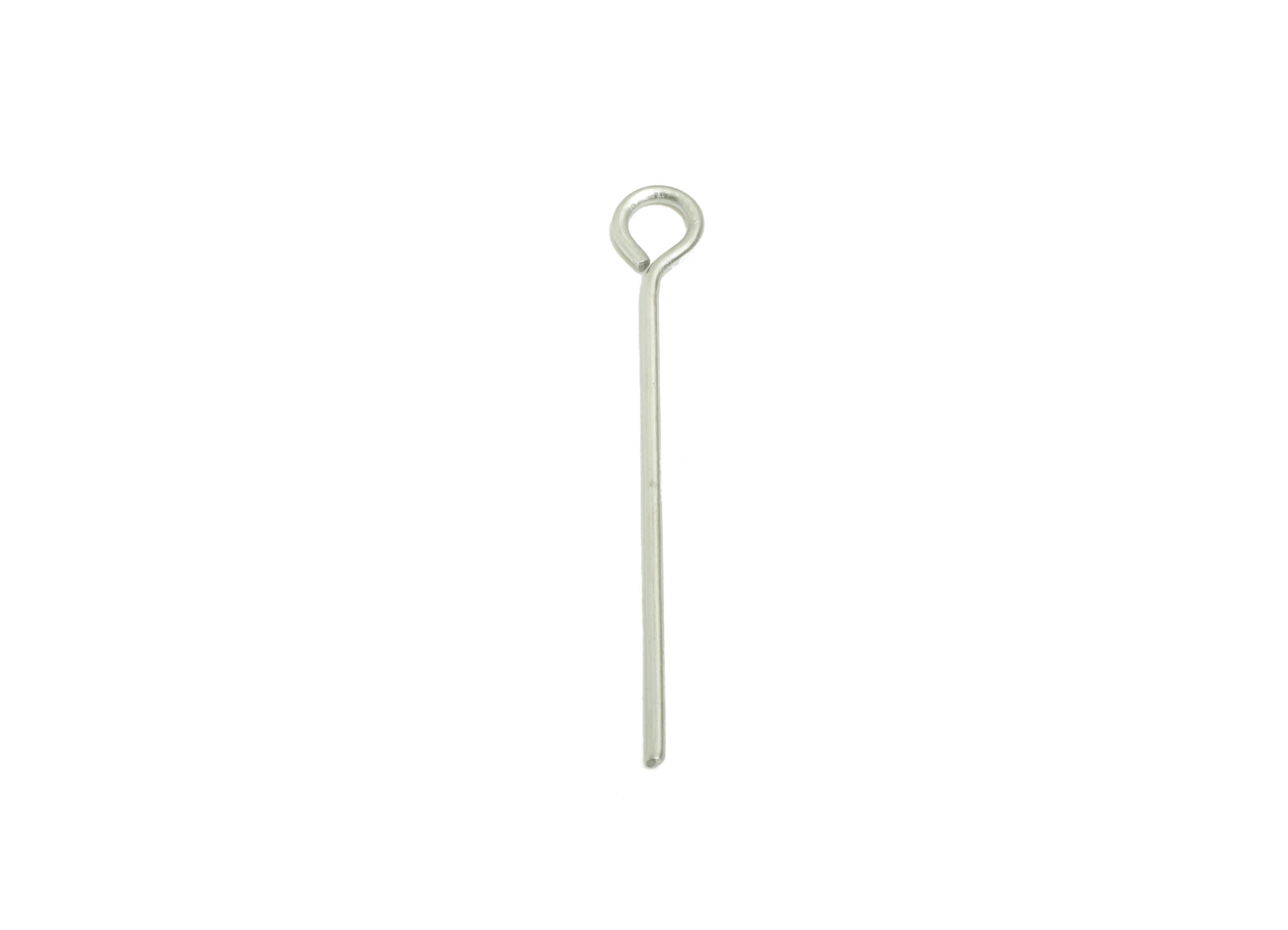 0.7*25mm Steel Eye Pin - Beading Eye Pins for Jewelry - Bulk Eye Pins for Beading Jewelry - Crafting Headpins for Beaded Jewelry - SS2131-25