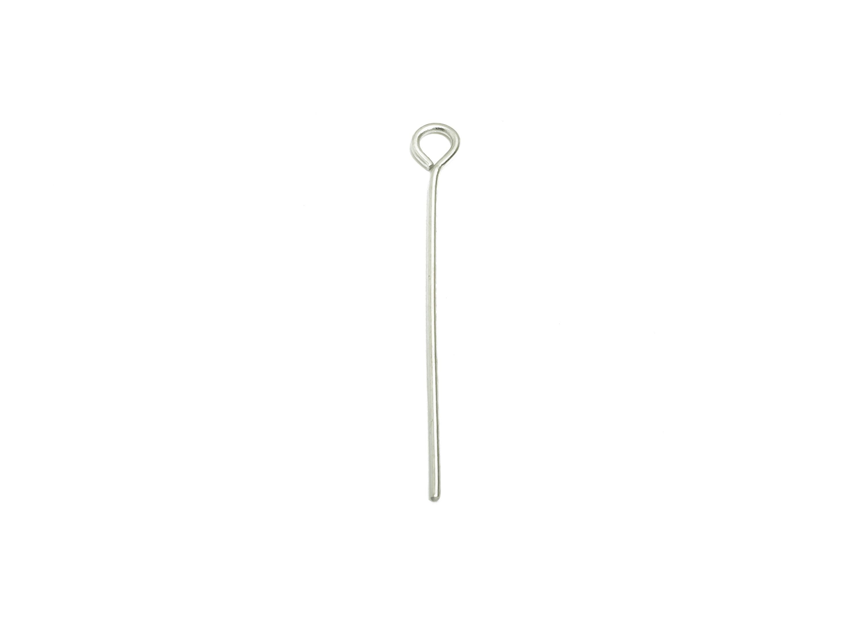 0.7*30mm Steel Eye Pin - Beading Eye Pins for Jewelry - Bulk Eye Pins for Beading Jewelry - Crafting Headpins for Beaded Jewelry - SS2131-30