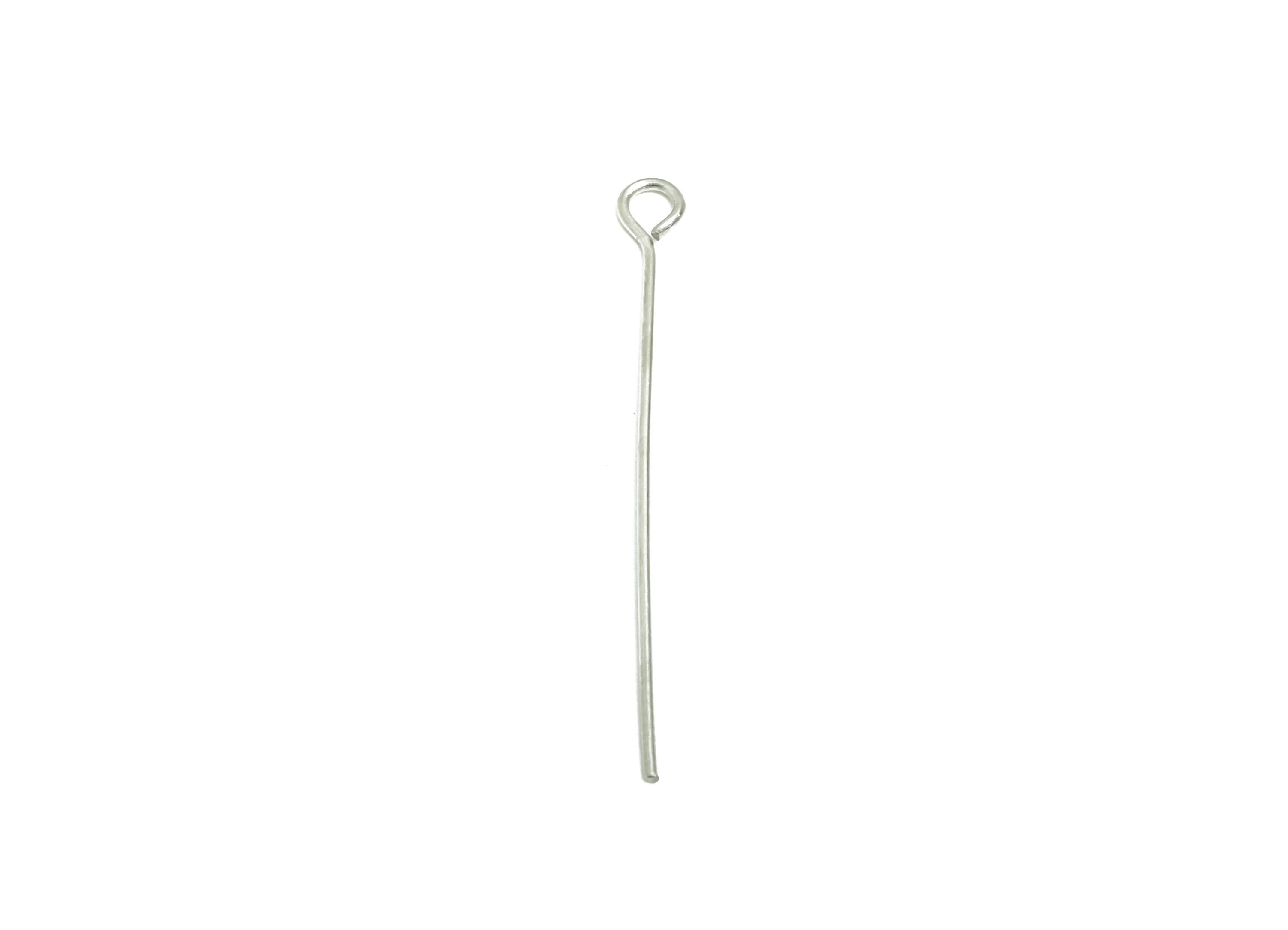 0.7*35mm Steel Eye Pin - Beading Eye Pins for Jewelry - Bulk Eye Pins for Beading Jewelry - Crafting Headpins for Beaded Jewelry - SS2131-35