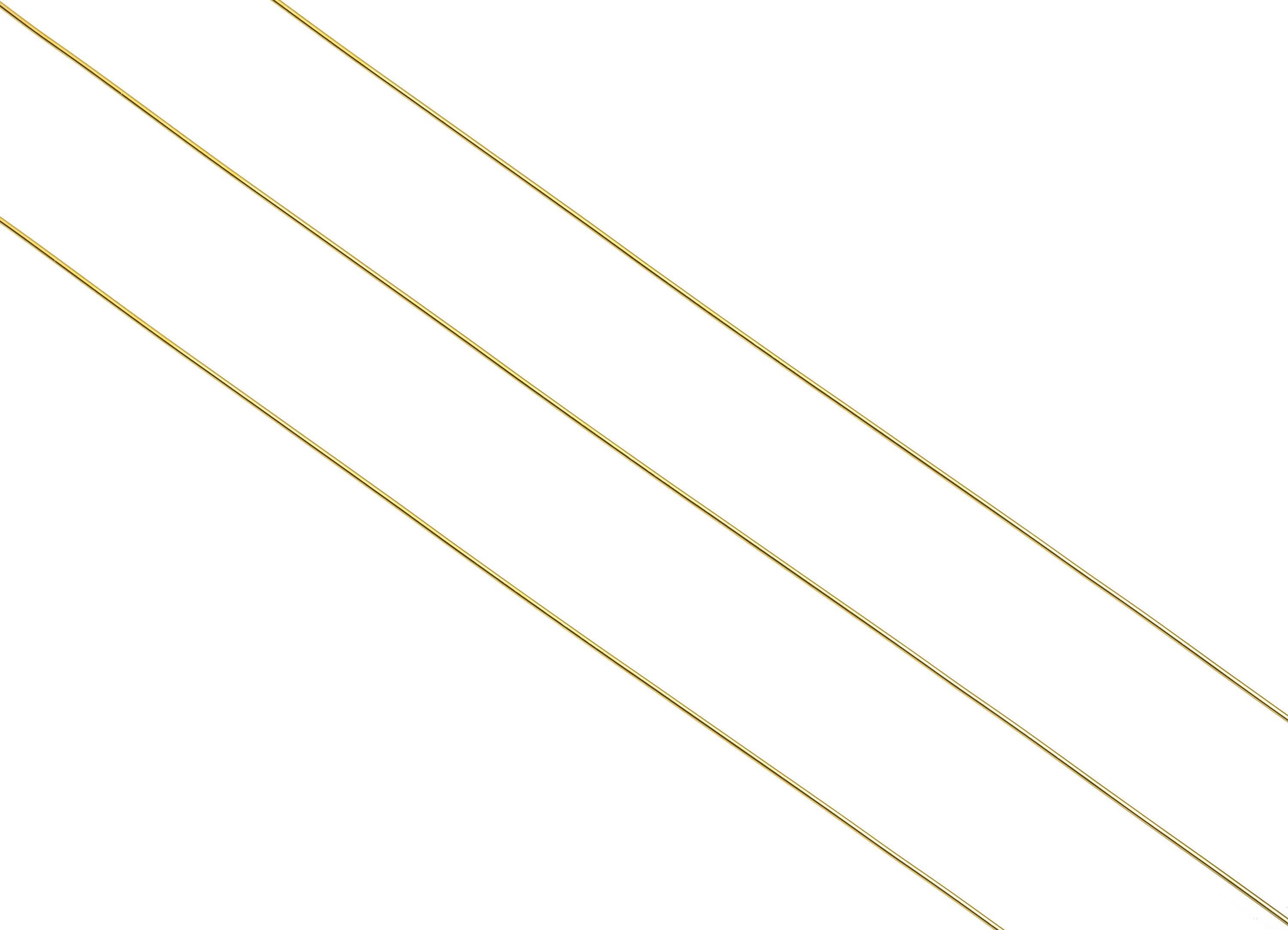 0.5mm/2m/Bag Steel Wire - Steel Beading Wire for Handmade Jewelry - Metal Craft Wire for Jewelry - 18K Real Vacuum Plating - SS2209-5G