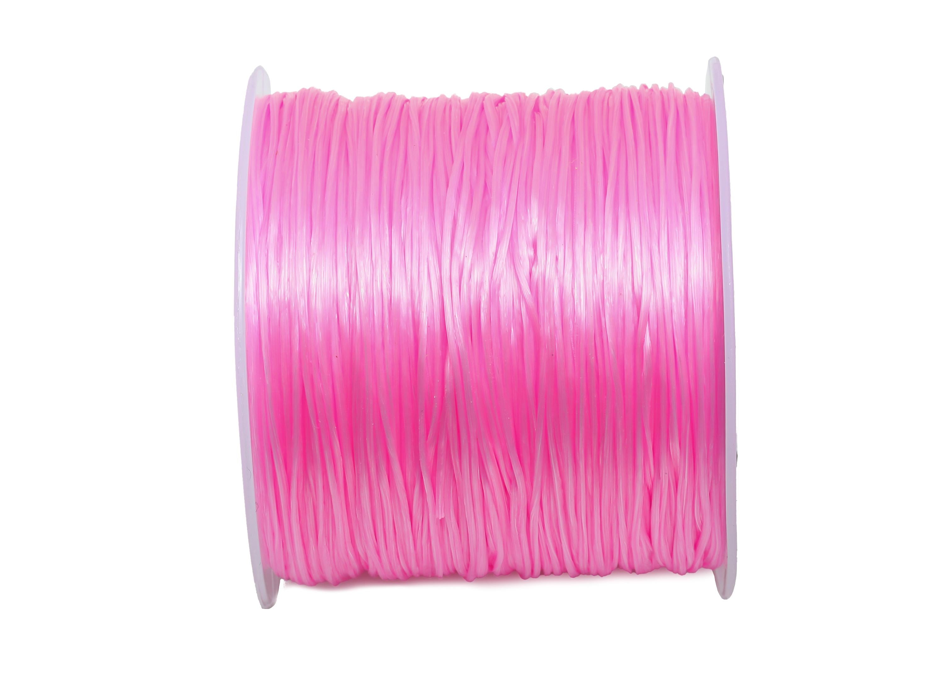 0.8mm Elastic Thread - Elastic Cord for Crafts 30m/Roll - Pink Beading and Jewelry Making Elastic - Elastic Sewing and Craft Cord - TH1098