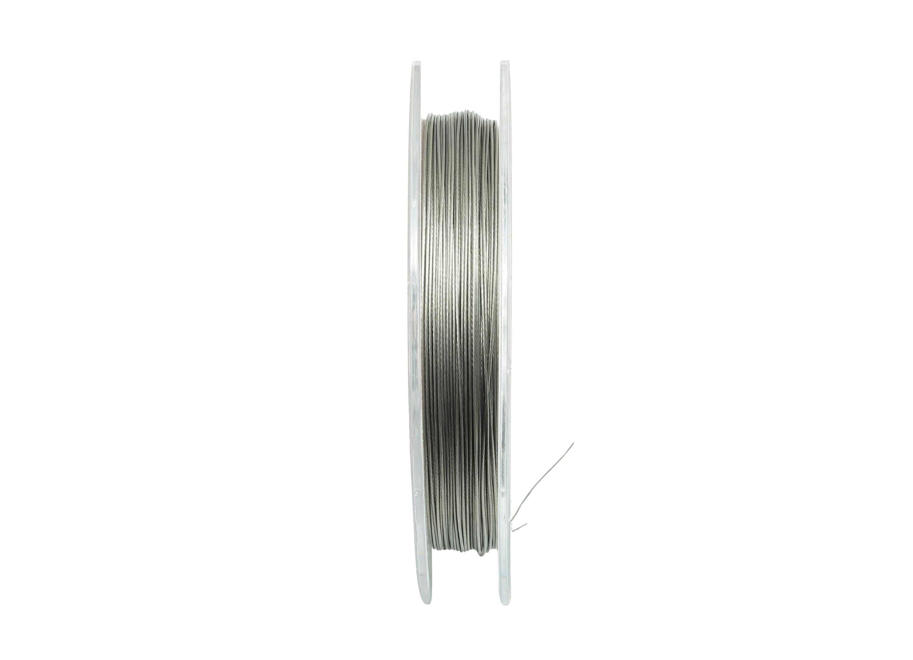 0.4mm Stainless Steel Wire Spool - 50m/Roll - High-Quality Metallic Stainless Steel Craft Wire - DIY Jewelry  Steel Color Wire Roll - HM1077