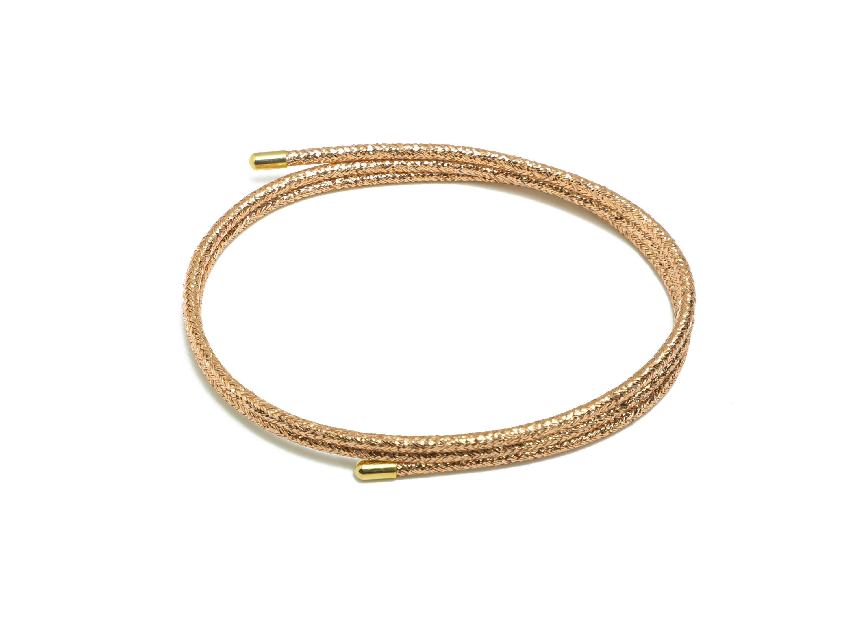 52cm Magnetic Rope Bracelet - Brass Adjustable Handmade Magnetic Rope Jewelry - Unisex Modern Magnetic Rope Necklace Making - HM1068B - DOMEDBAZAAR