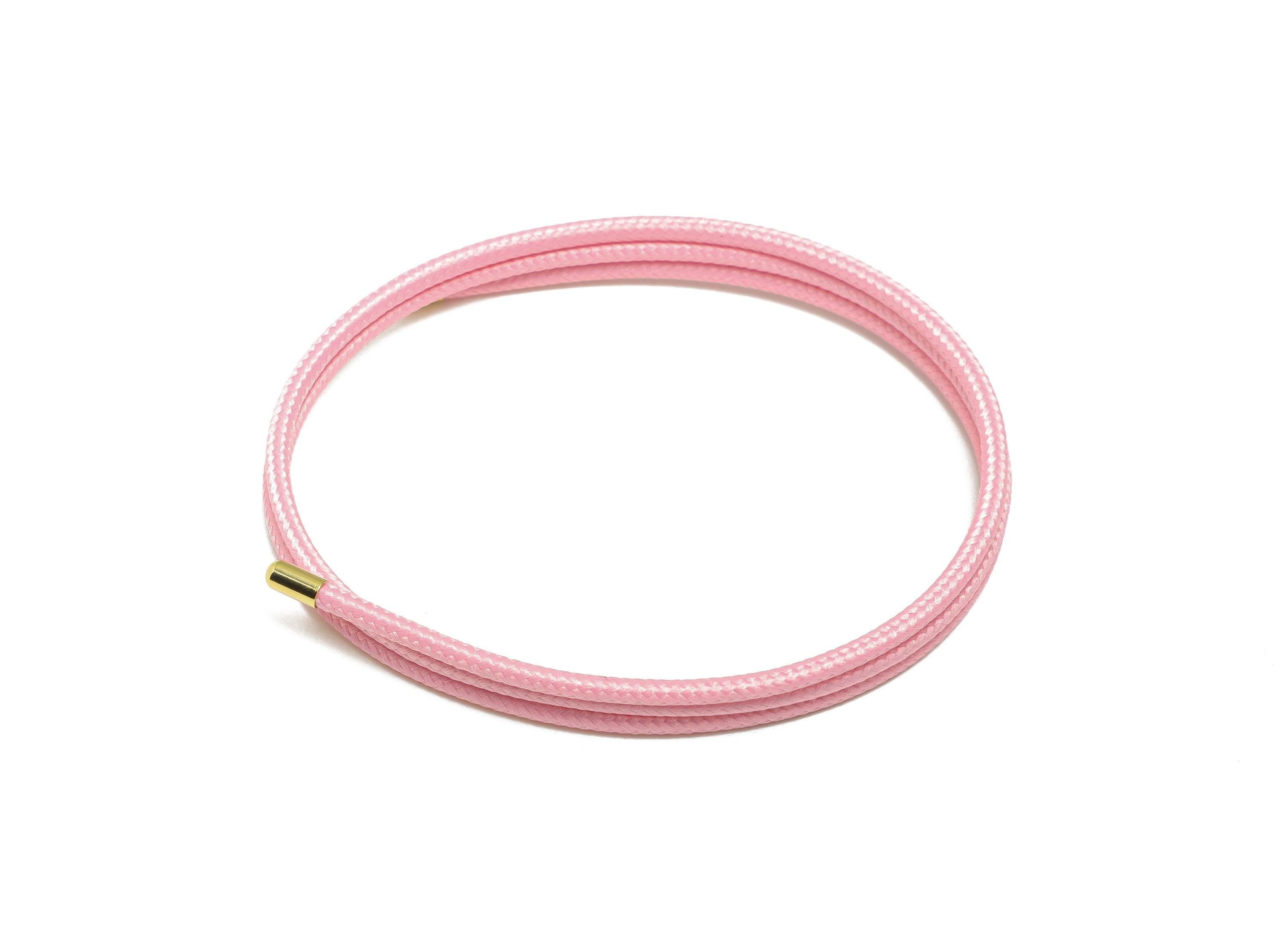 52cm Magnetic Rope Bracelet - Brass Adjustable Handmade Magnetic Rope Jewelry - Unisex Pink Magnetic Rope Necklace Making - HM1068C