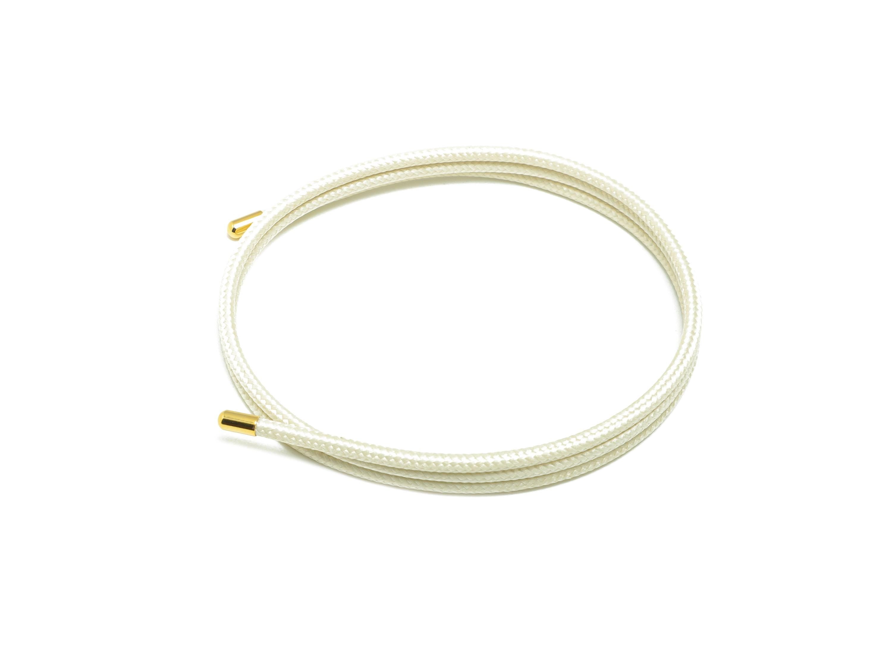 Magnetic Rope Bracelet or Necklace - Brass 52cm Adjustable Cord - White Magnetic Rope Bracelet - Unisex Magnetic Necklace Making - HM1068D - DOMEDBAZAAR