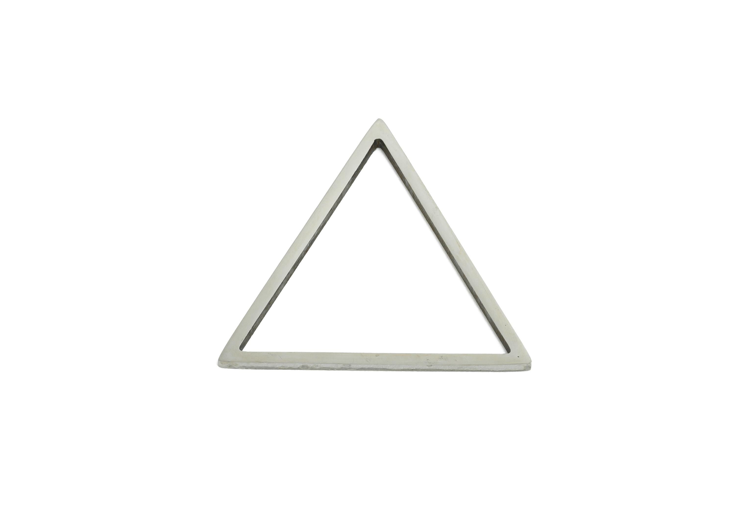 19mm Steel Triangle Ring Earring Charm - Geometric Jewelry Connector for DIY Making - Lightweight Hollow Charms - 19.77x19.4x0.8mm - SS2701 - DOMEDBAZAAR