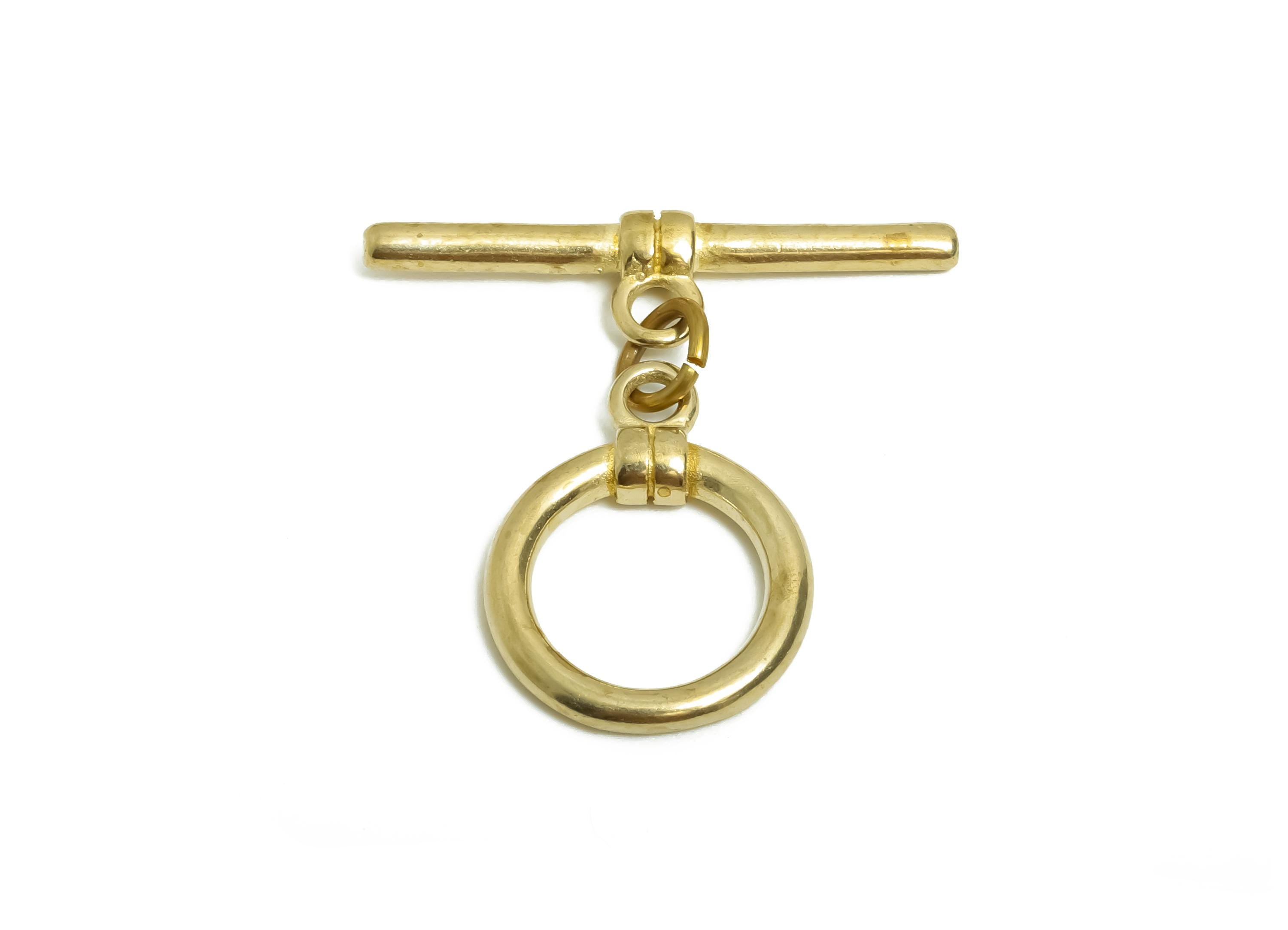 Brass Bracelet Toggle Clasp - Raw Brass Necklace Toggle Clasp - Round Toggle Clasp for DIY Making - Jewelry Finding - 26x25.8x2mm - PP11385 - DOMEDBAZAAR