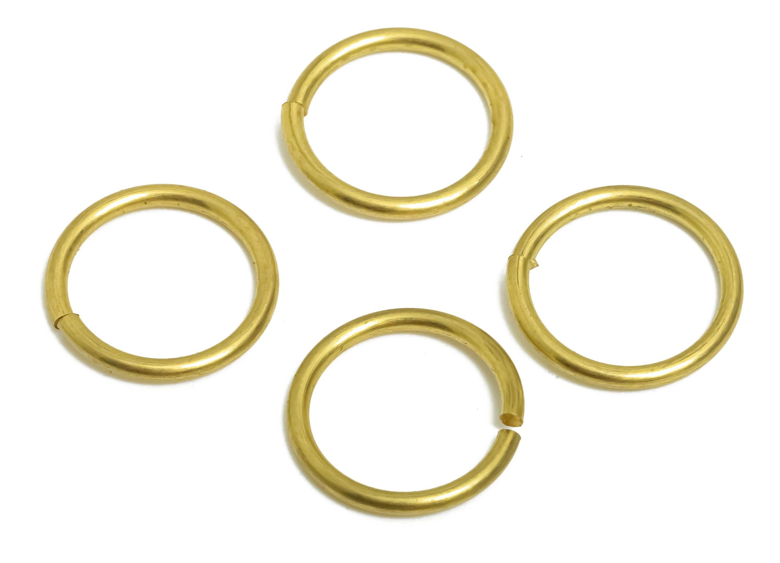 Brass Open Jump Rings - Jewelry Connector Rings - Raw Brass DIY Jewelry Making Supplies - Crafting and Beading Rings - 12x12x1.2mm - PP11392