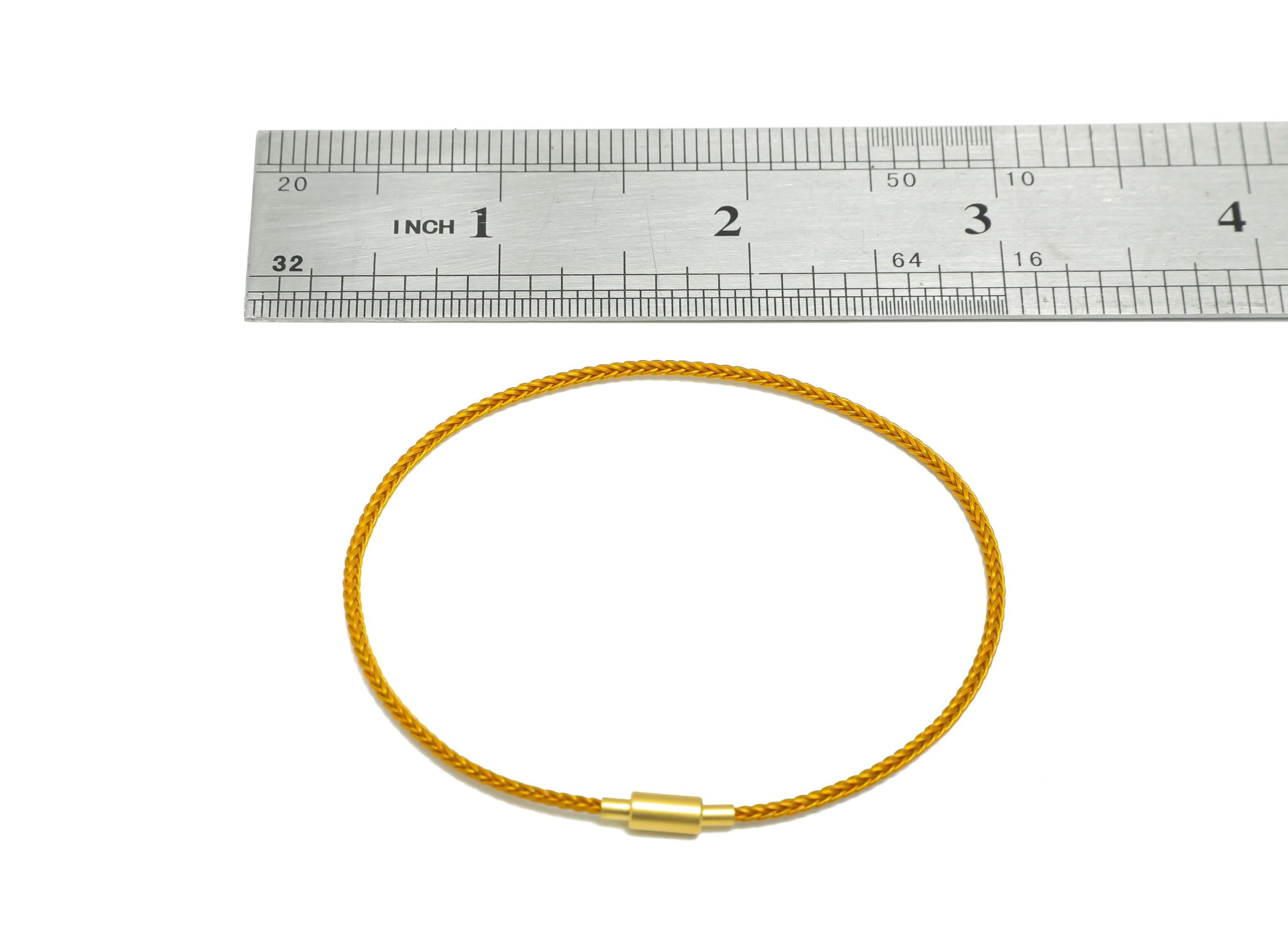 1.5mm Twisted Cable Bracelet - Brown 65cm Steel DIY Beading Cord - Unisex Openable Clasp Bracelet Bangle - Bracelet Making - HM1071A - DOMEDBAZAAR