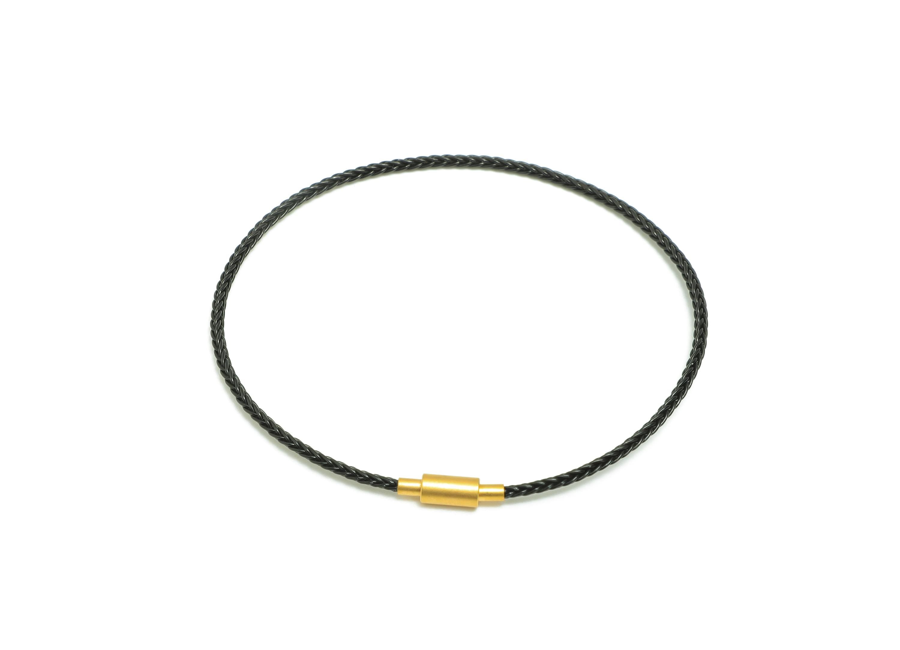 1.5mm Twisted Cable Bracelet - Stainless Steel Black DIY Beading Cord - Unisex 65cm Openable Clasp Bracelet Bangle - Bracelet Making-HM1071C - DOMEDBAZAAR