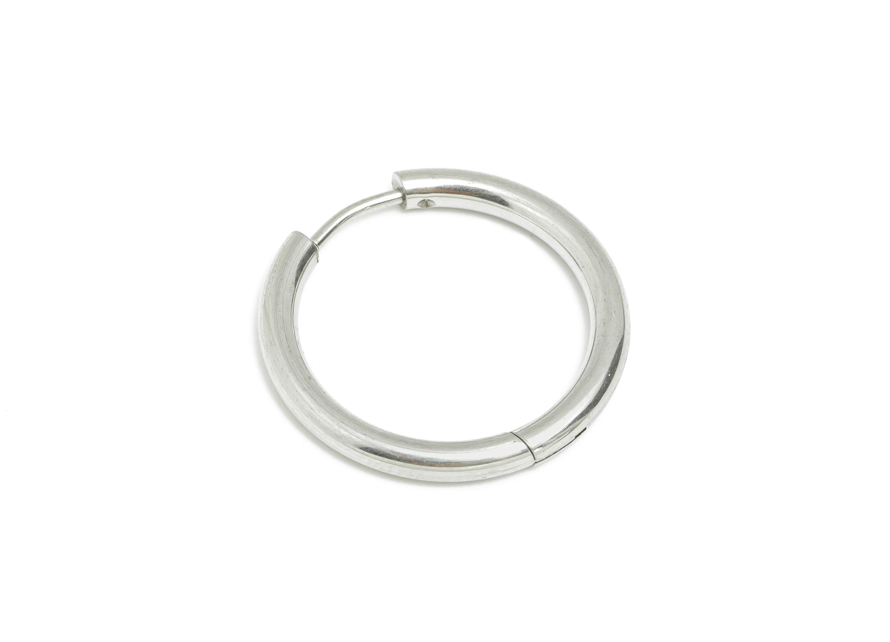 2.5*18mm Stainless Steel Hoop Earring - Minimalist Huggie Hoop Earring - Modern Clasp Hoop Earring - Everyday Wear - 25x25x2mm - SS1718-18 - DOMEDBAZAAR