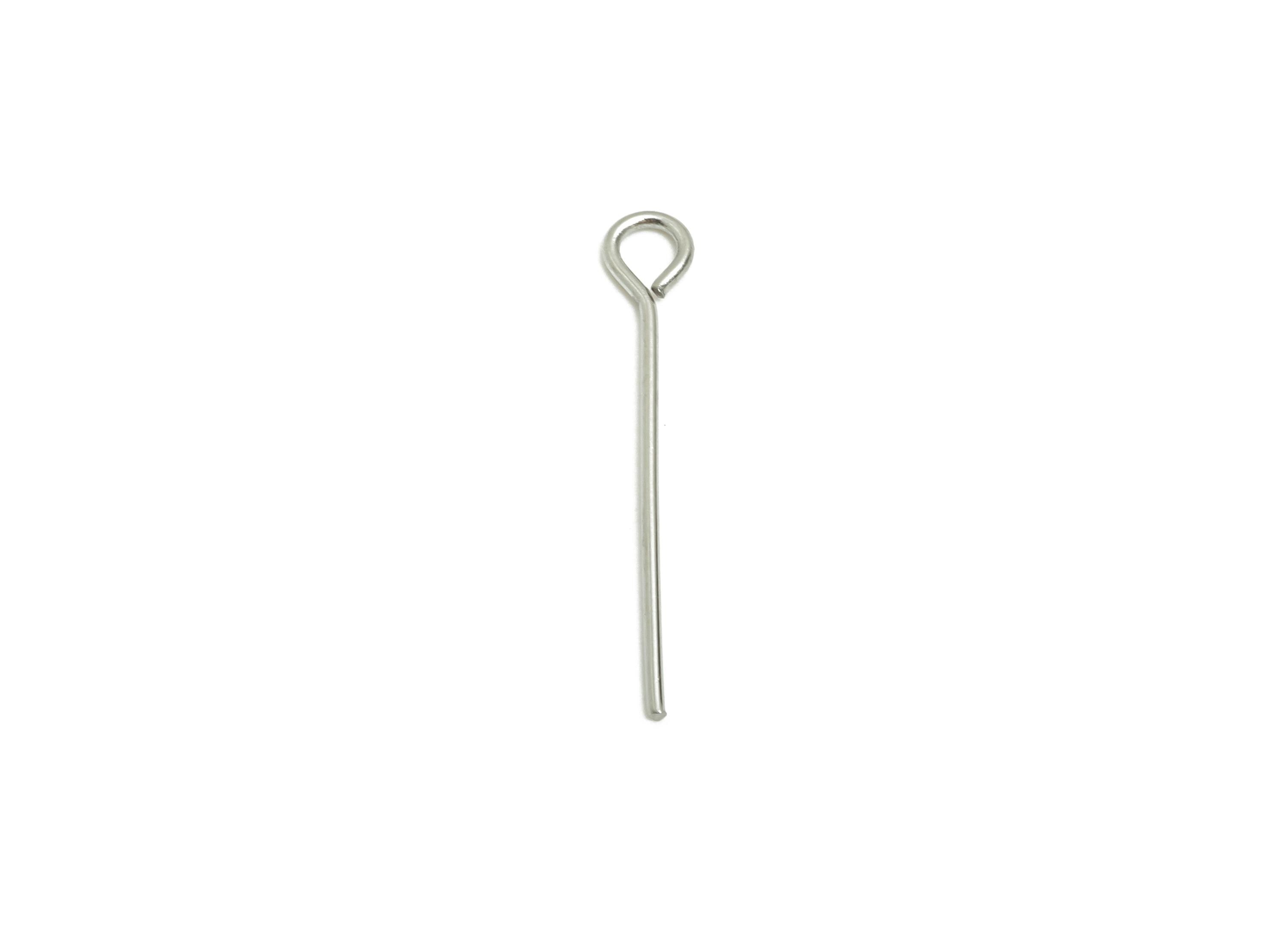 0.7*22mm Steel Eye Pin - Beading Eye Pins for Jewelry - Bulk Eye Beading Supplies for Handmade Jewelry - DIY Jewelry Making - SS2131-22