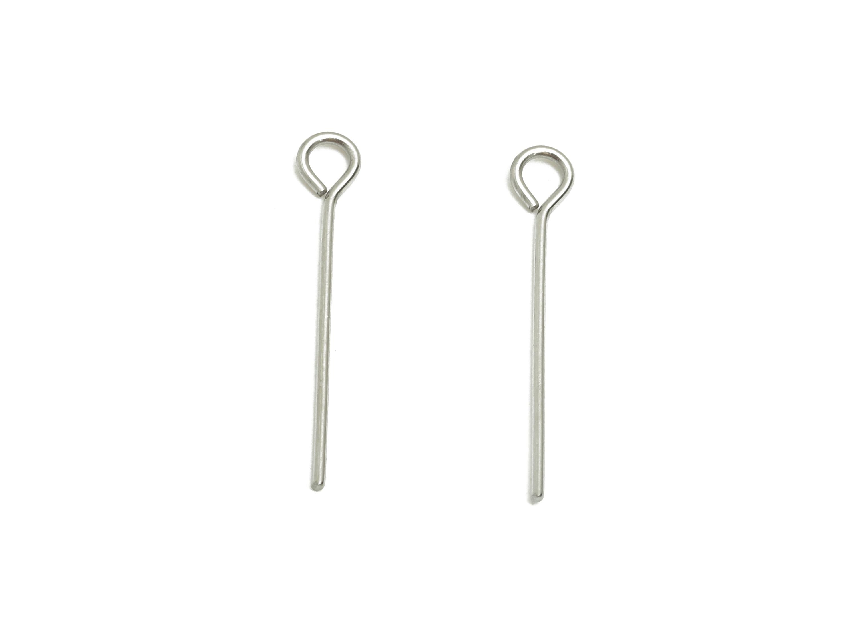 0.7*22mm Steel Eye Pin - Beading Eye Pins for Jewelry - Bulk Eye Beading Supplies for Handmade Jewelry - DIY Jewelry Making - SS2131-22