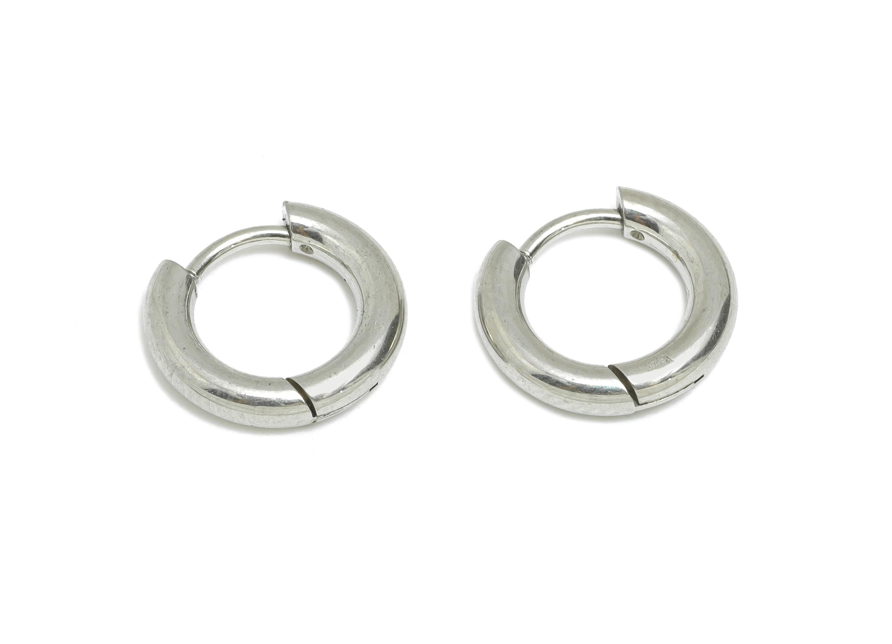 2.5*8mm Stainless Steel Hoop Earring - Minimalist Huggie Hoop Earring - Modern Clasp Hoop Earring - Everyday Wear - 13.17x13x2.5mm -SS1718-8 - DOMEDBAZAAR