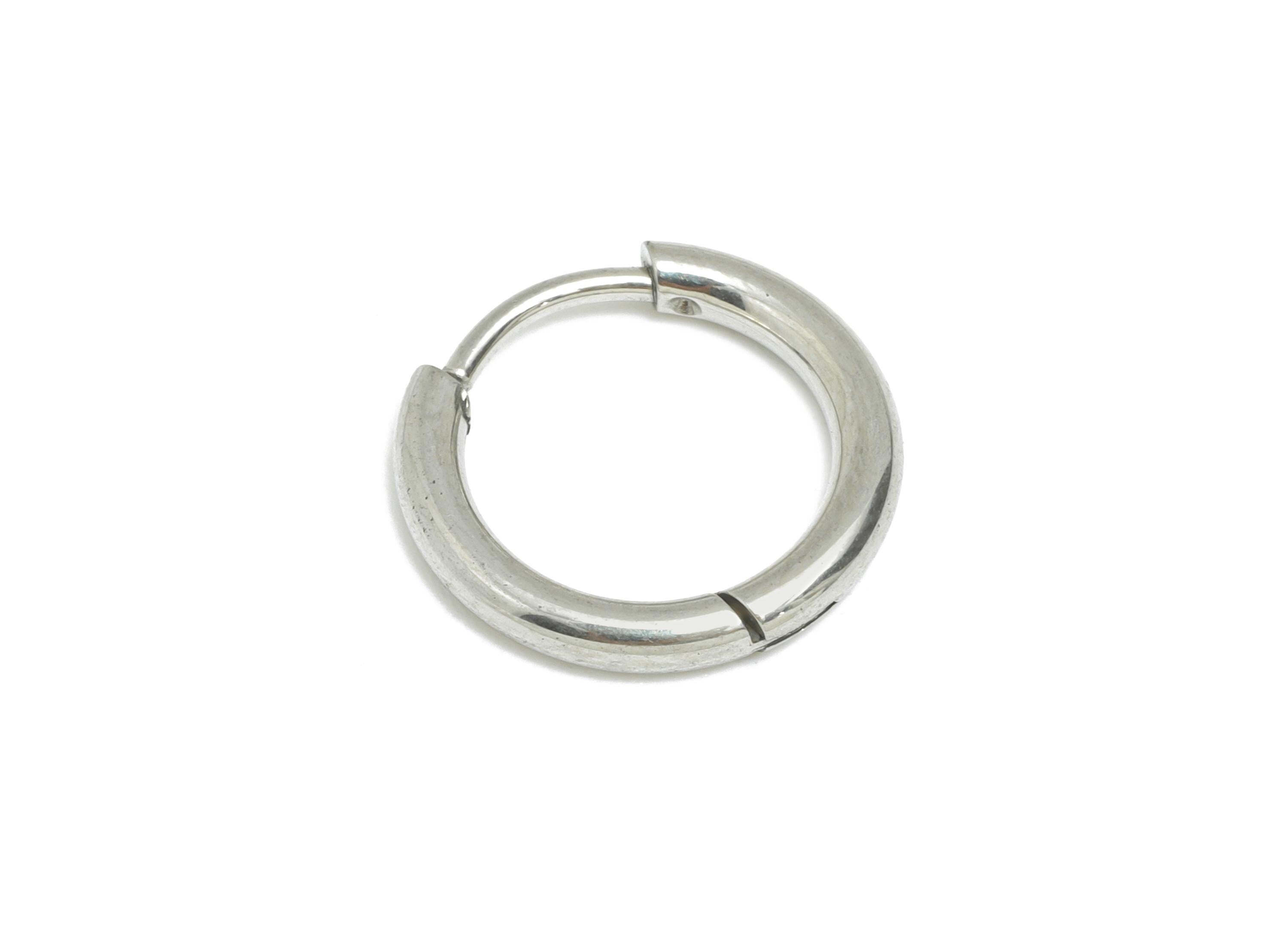 2*10mm Stainless Steel Hoop Earring - Minimalist Huggie Hoop Earring - Classic Clasp Hoop Earring - Everyday Wear - 14x14x2mm - SS1717-10 - DOMEDBAZAAR