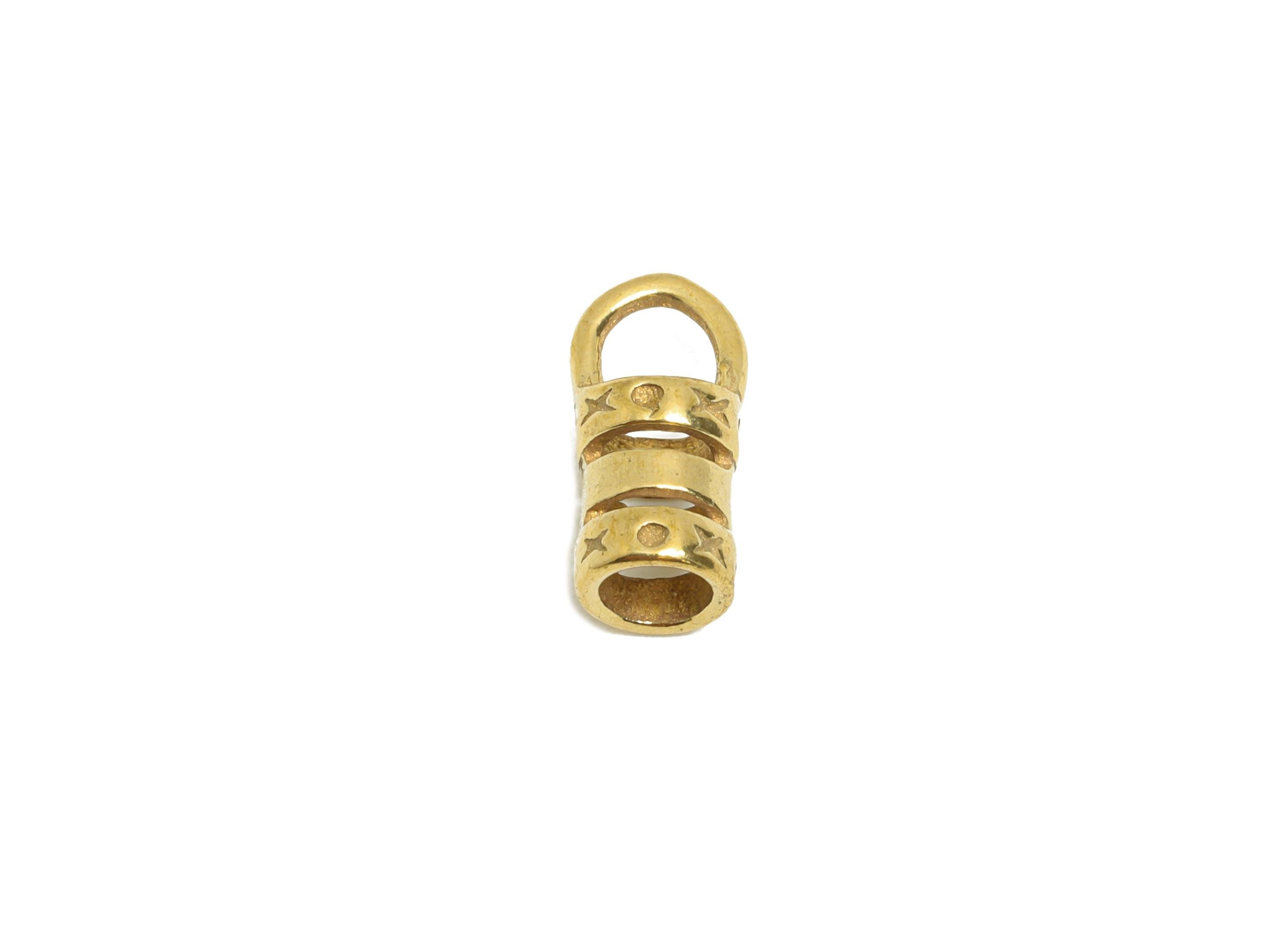 3mm Cord End Caps - Raw Brass Small Jewelry End Findings - Barrel Cord Ends for Jewelry - Tube Cord Tips - Connector Ends for Cord - PP11395