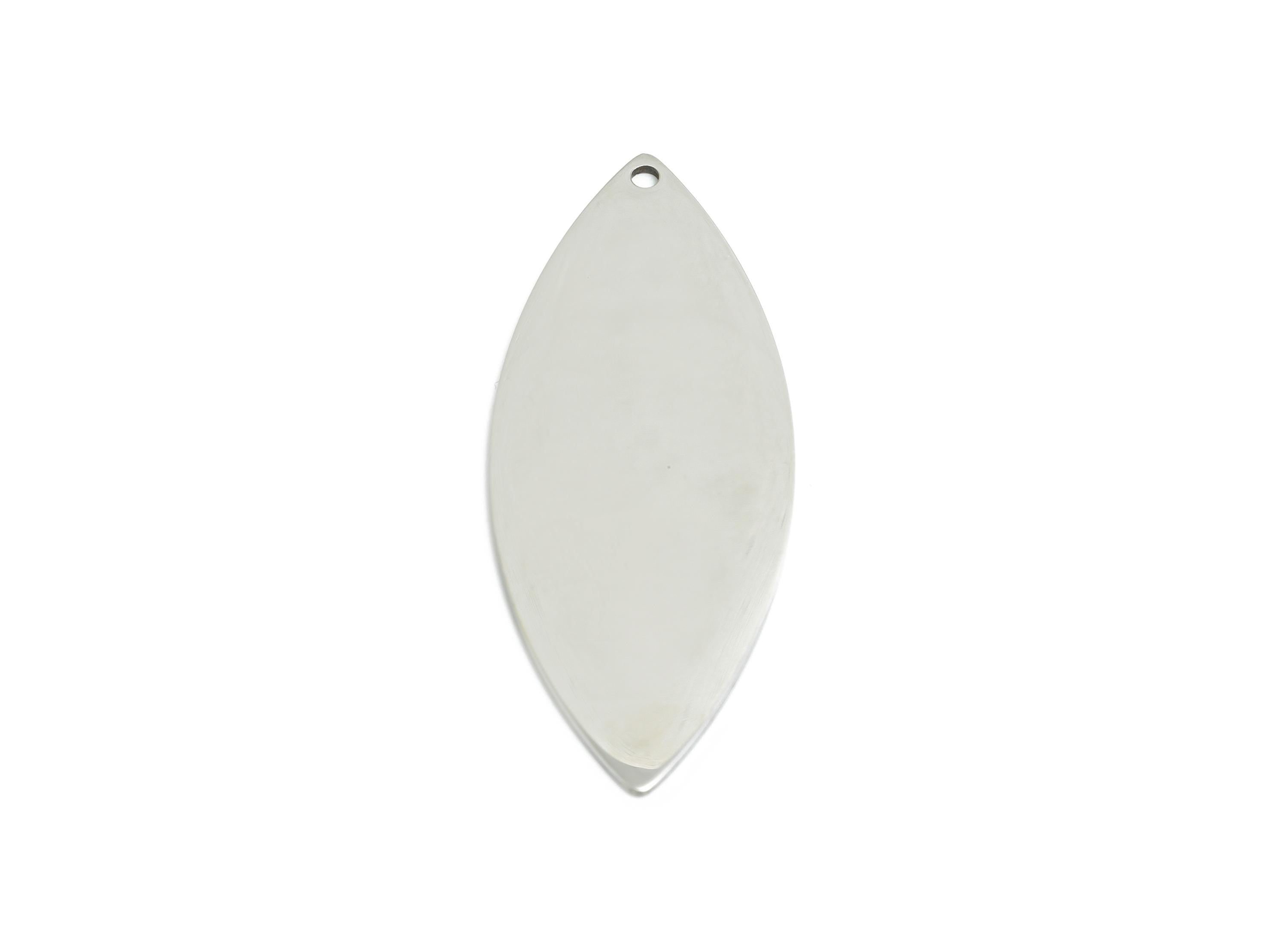 Steel Marquise Charm - Stainless Steel Geometry Jewelry - Sleek Minimalist Earring Charm - DIY Necklace Making Supplies -40x16x0.98mm-SS2643 - DOMEDBAZAAR