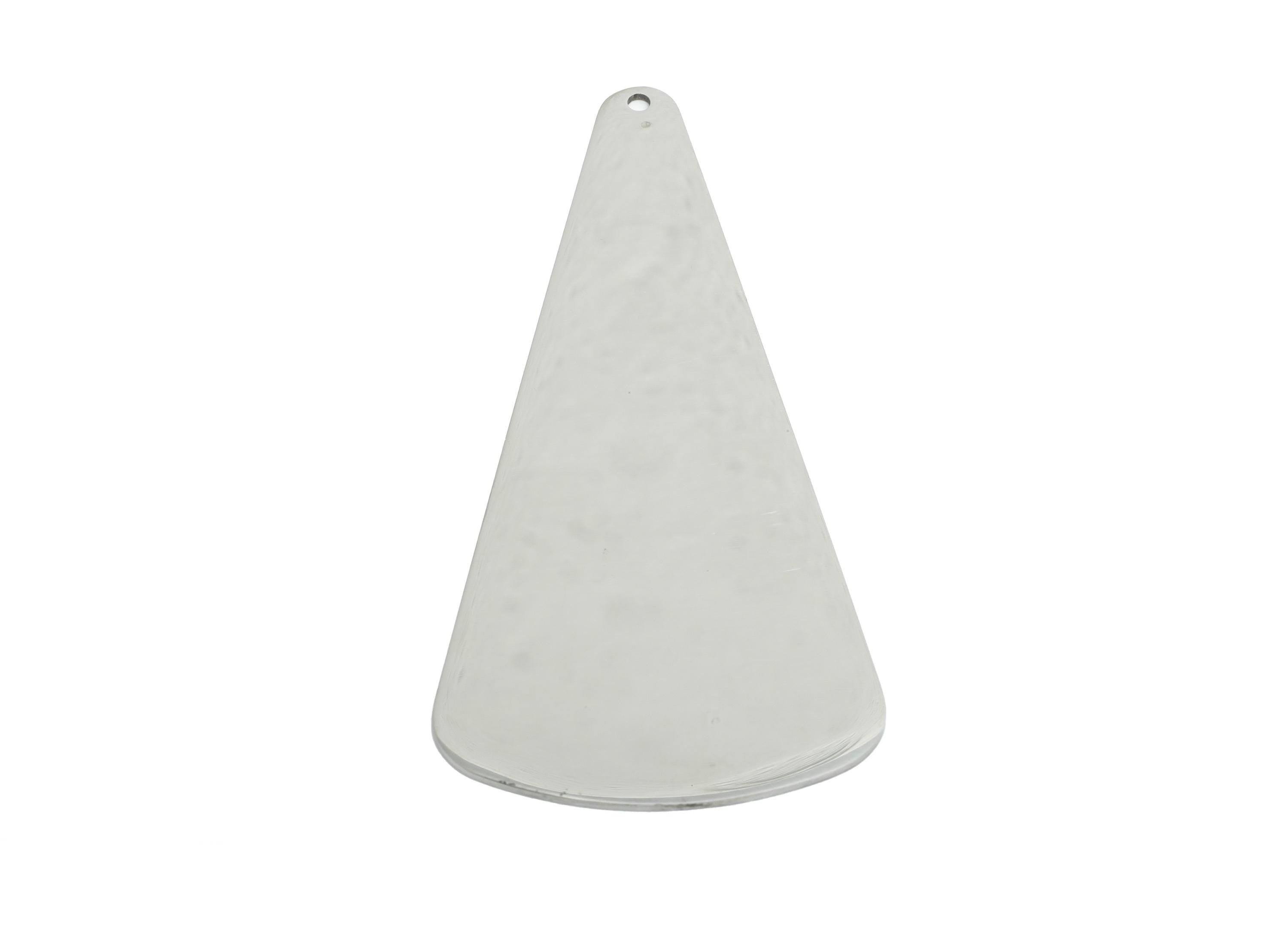 Steel Teardrop Charm - Stainless Steel Geometry Jewelry - Sleek Jewelry Supply - DIY Jewlelry Making Supplies - 60x29x0.98mm - SS2657 - DOMEDBAZAAR