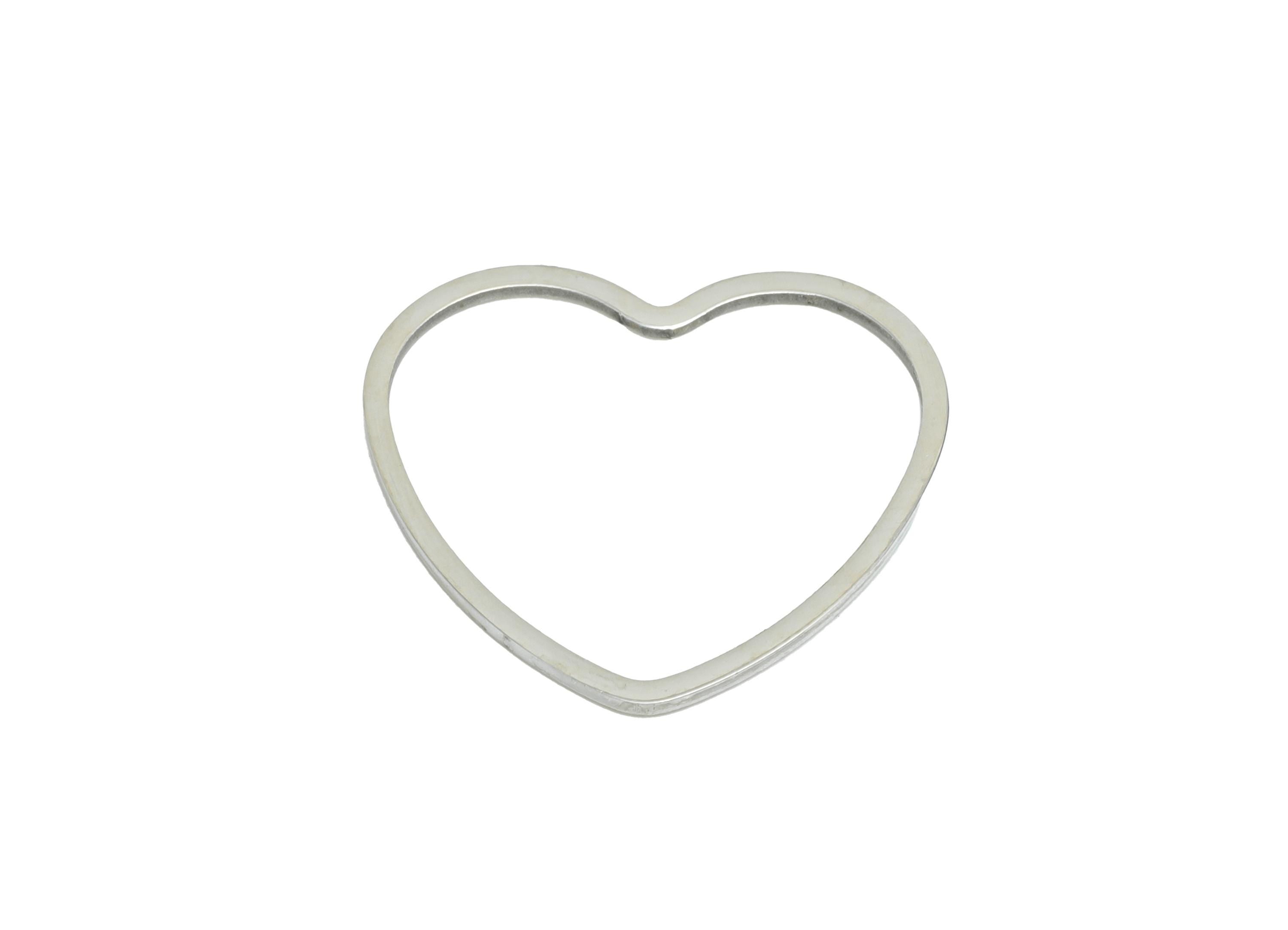 19mm Steel Heart Ring Earring Charms - Geometric Jewelry Connector for DIY Making - Hollow Metal DIY Jewelry - 19.65x17.74x0.8mm - SS2688