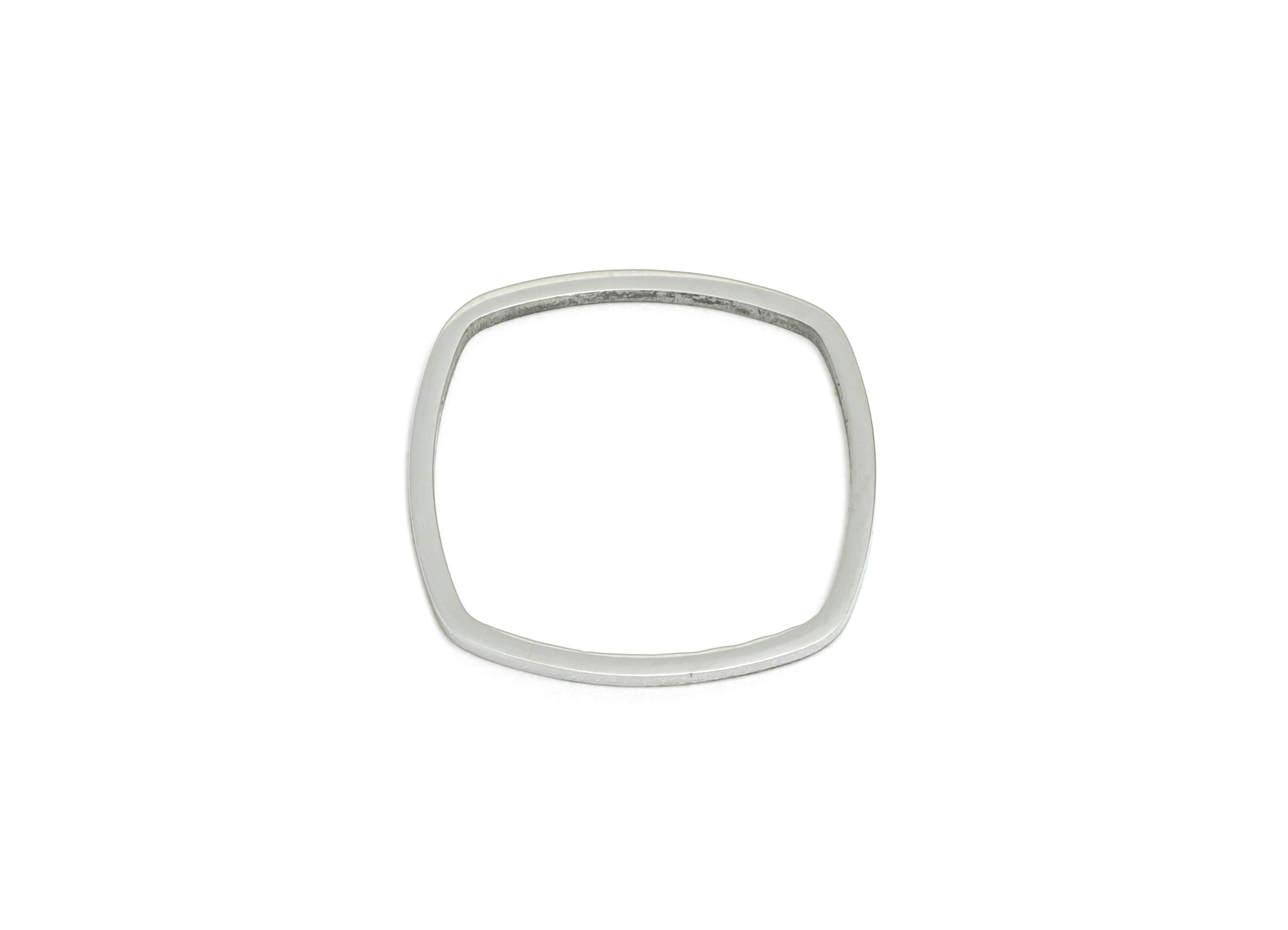 15mm Steel Square Ring Earring Charm - Geometric Jewelry Connector for DIY Making - Hollow Square Jewelry Charm - 15.7x15.7x0.9mm - SS2664