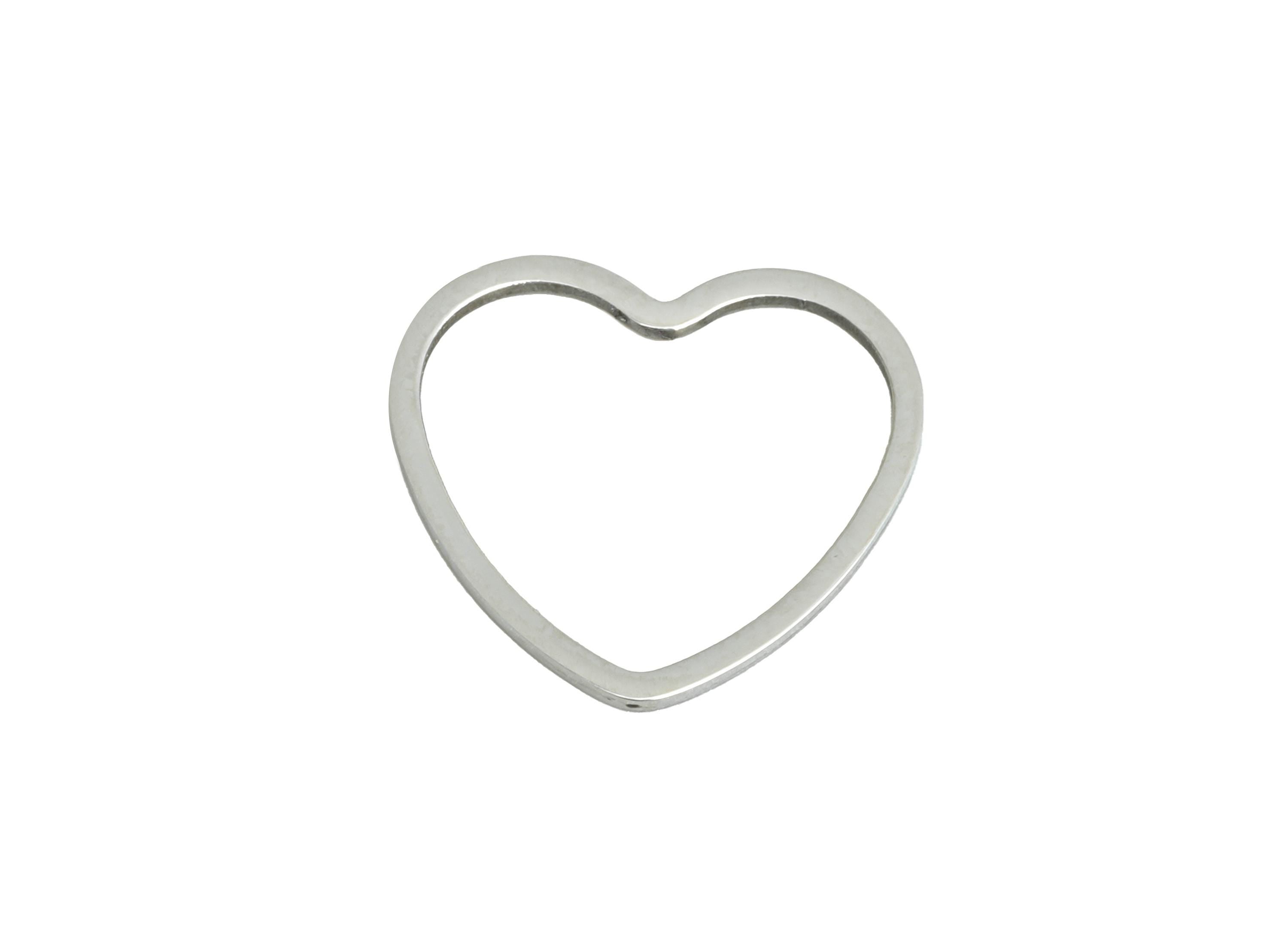 15mm Steel Heart Ring Earring Charms - Geometric Jewelry Connector for DIY Making - Hollow Metal DIY Jewelry - 15.27x13.74x0.8mm - SS2692