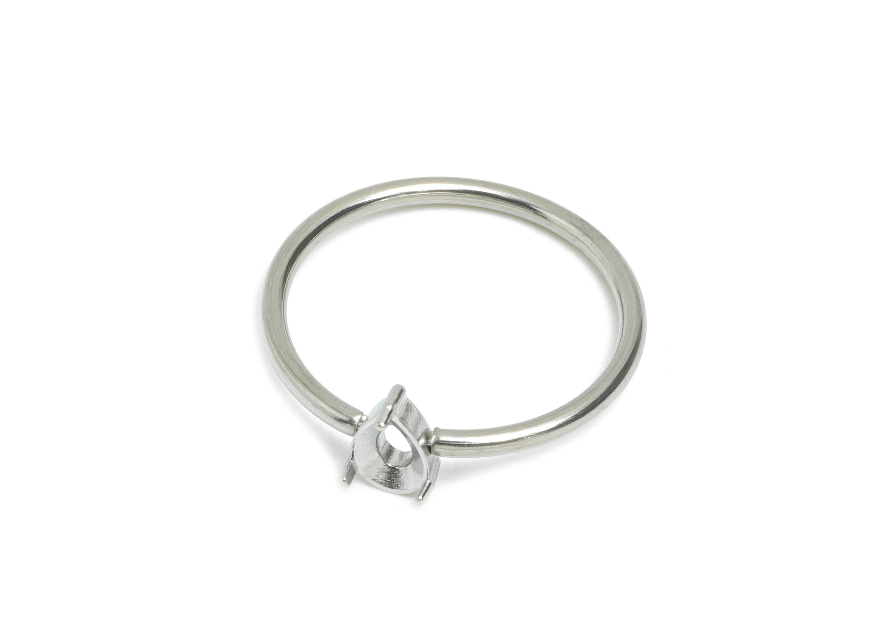 4x6mm Teardrop Setting Ring - Prong Ring Settings - Ring Inner Size #7/17.3mm - Gemstone Holder Cabochon Ring Base - 22x20x1.5mm - SS1551-7 - DOMEDBAZAAR