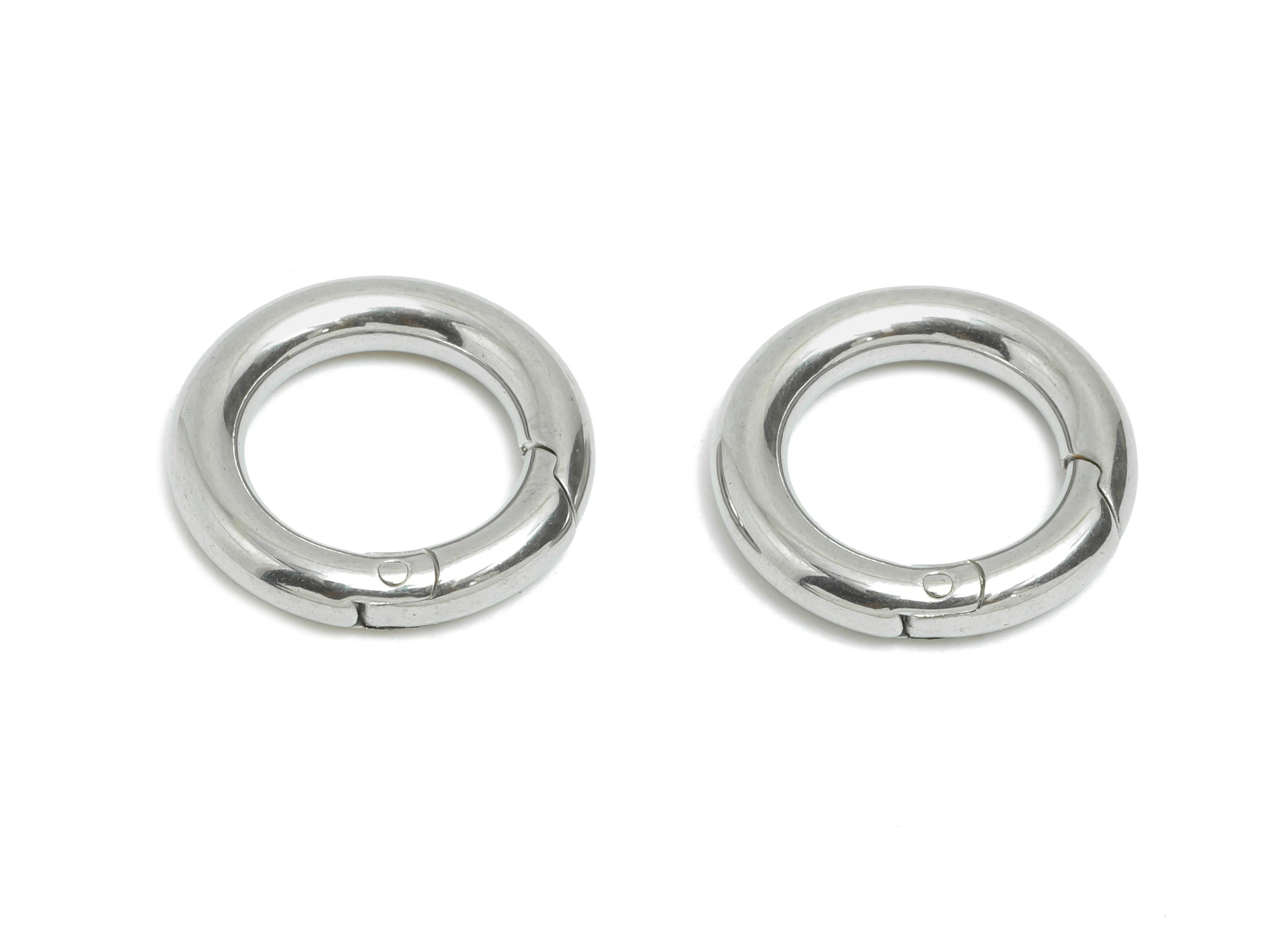 2.5*14mm Steel Lobster Clasp - Round DIY Jewelry Connector Clasp - Carabiner Parrot Clasp  - Spring Snap Hook - Key Ring Accessory - SS1542 - DOMEDBAZAAR