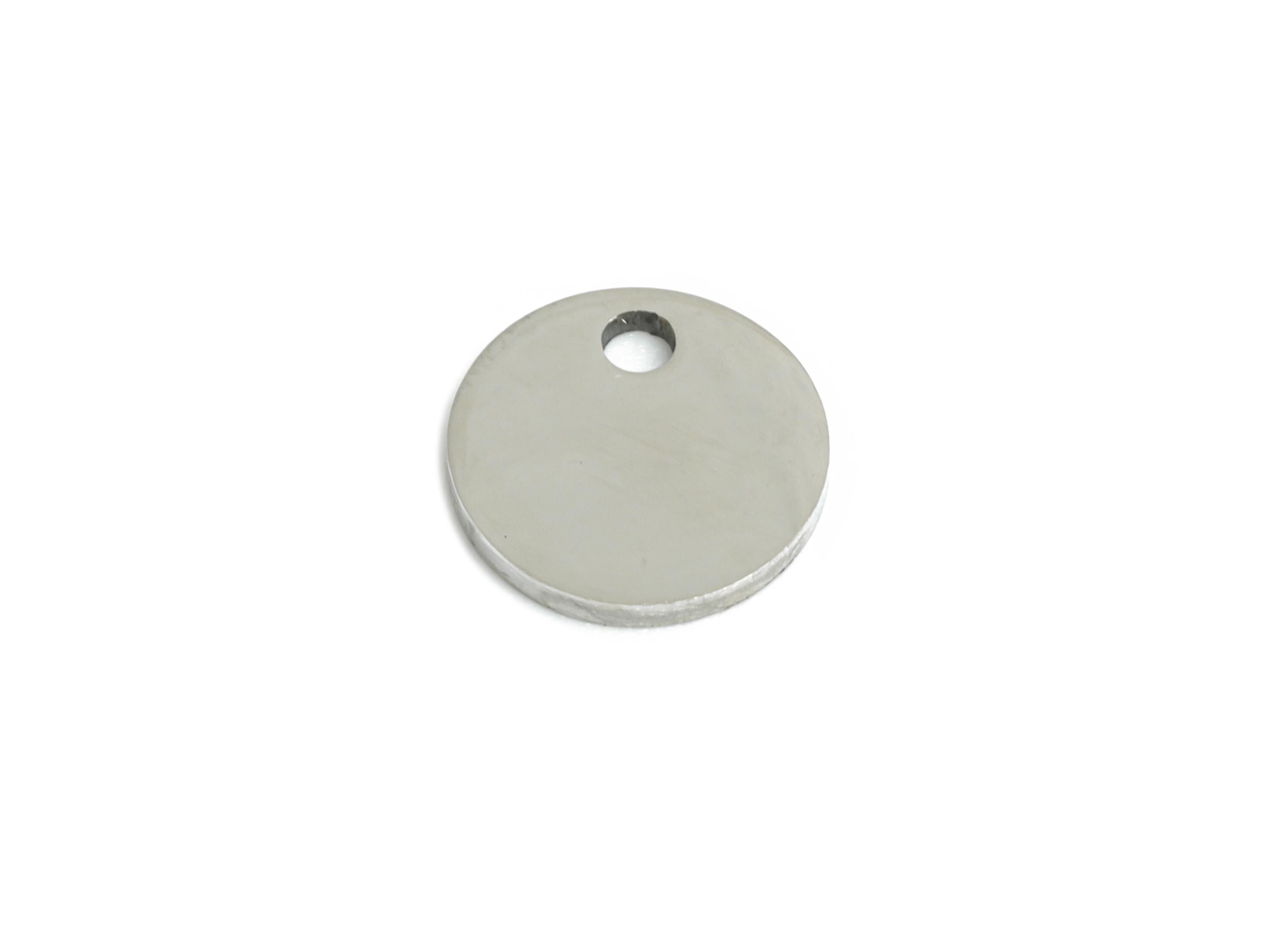 Steel Round Charms - Stainless Steel Geometric Jewelry - Metal Round Jewelry Charm - DIY Bracelet Making Supplies - 7.8x7.8x0.98mm - SS2325 - DOMEDBAZAAR