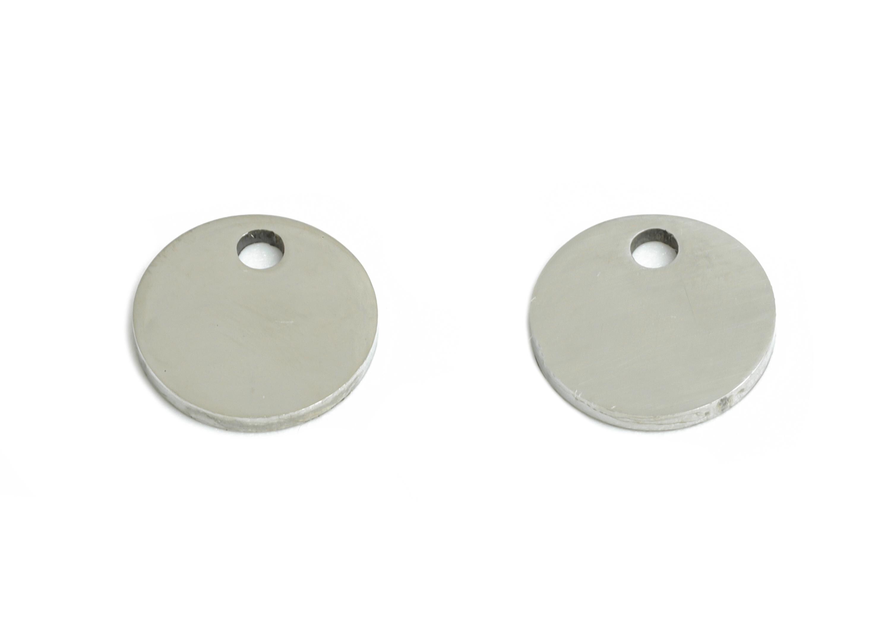 Steel Round Charms - Stainless Steel Geometric Jewelry - Metal Round Jewelry Charm - DIY Bracelet Making Supplies - 7.8x7.8x0.98mm - SS2325 - DOMEDBAZAAR