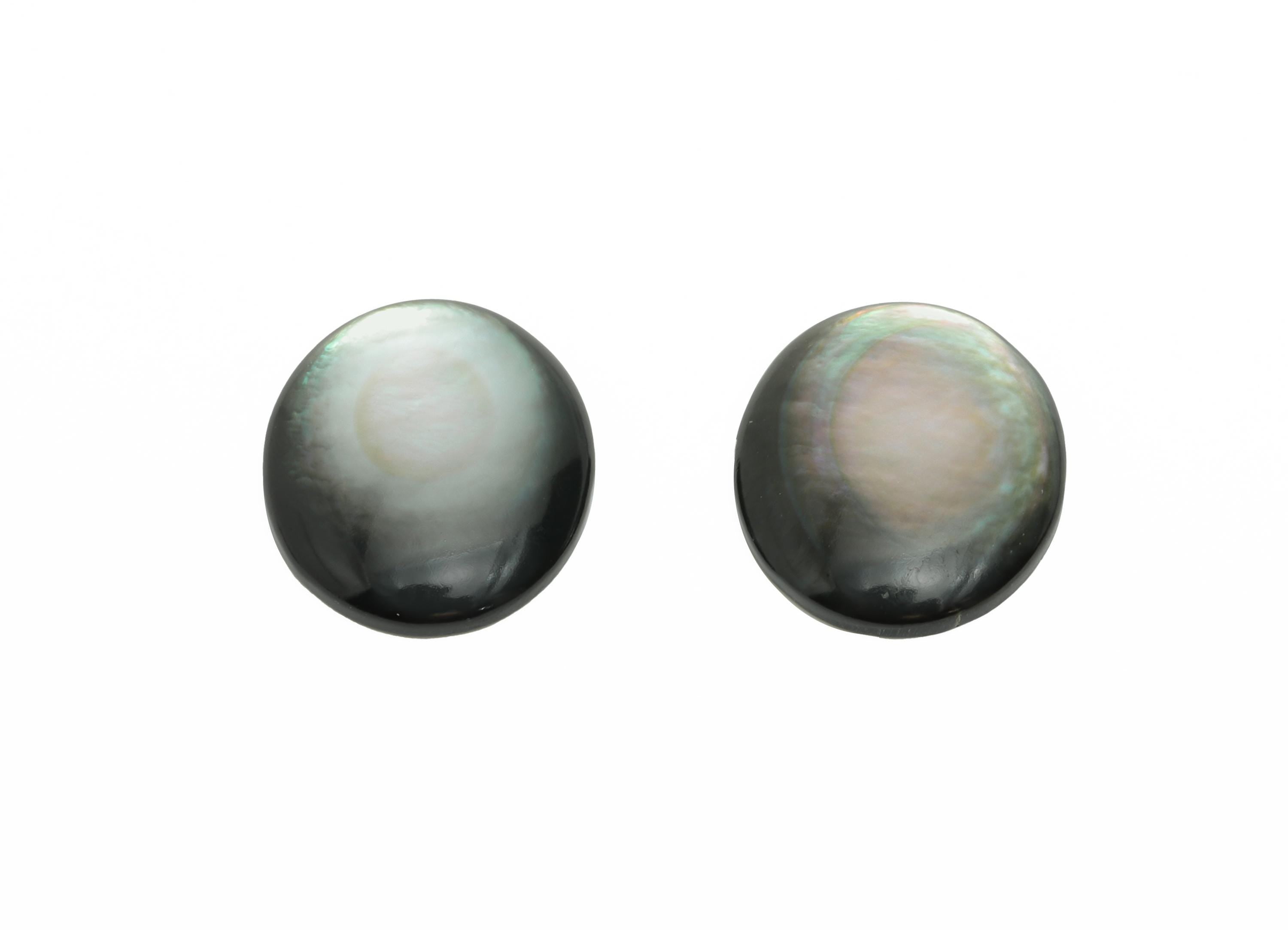10*12mm Natural Black Shells Cabochon - Oval Cabochon DIY Gemstone Setting - Cabochon for Rings or Pendants - Healing Gemstone - NS3066