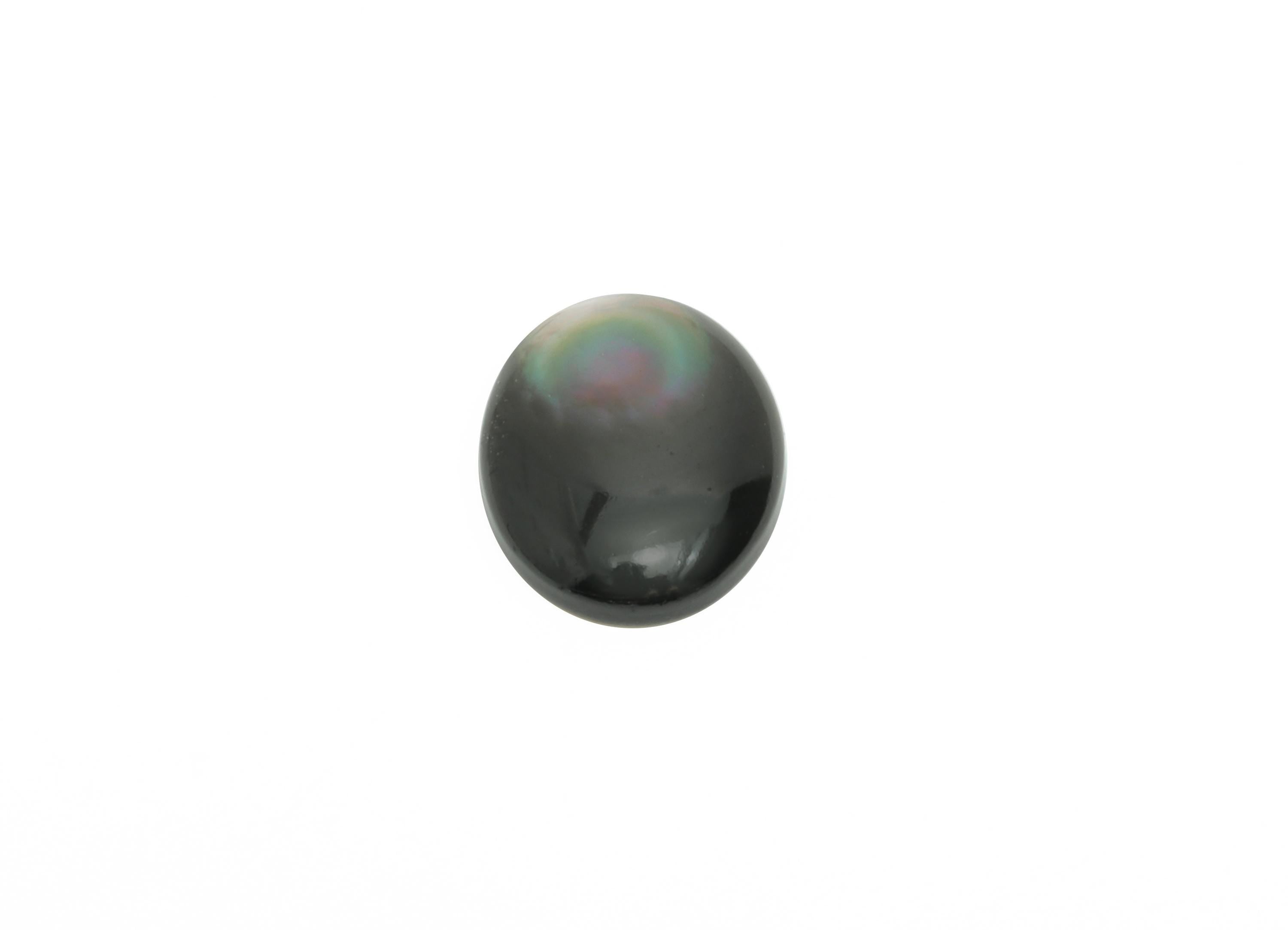 7*9mm Natural Black Shells Cabochon - Oval Cabochon DIY Gemstone Setting - Cabochon for Rings or Pendants - Healing Gemstone - NS3062