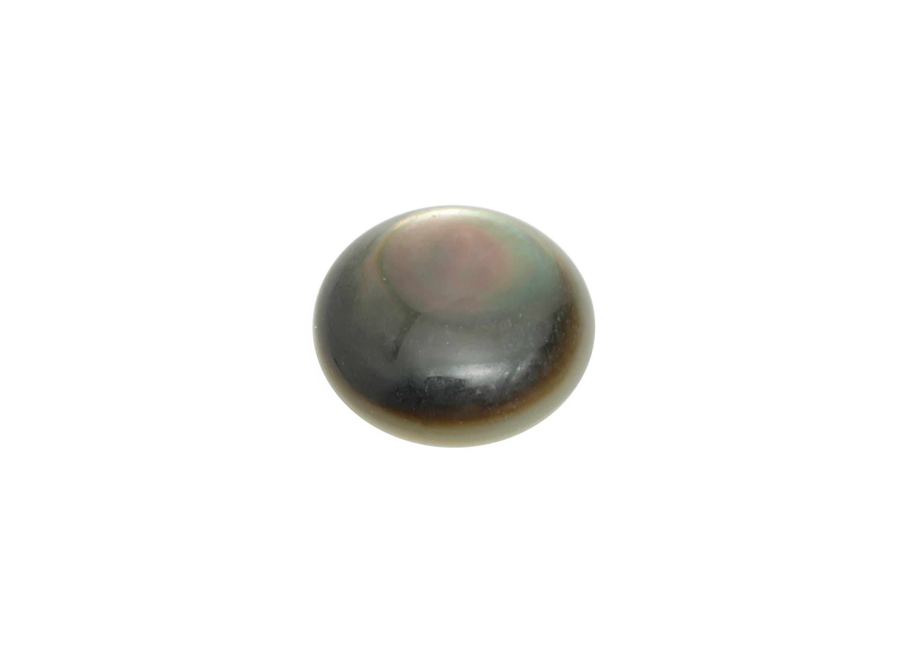 8mm Natural Black Shells Cabochon - Round Cabochon DIY Gemstone Setting - Cabochon for Rings or Pendants - Ring Jewelry Making - NS3044