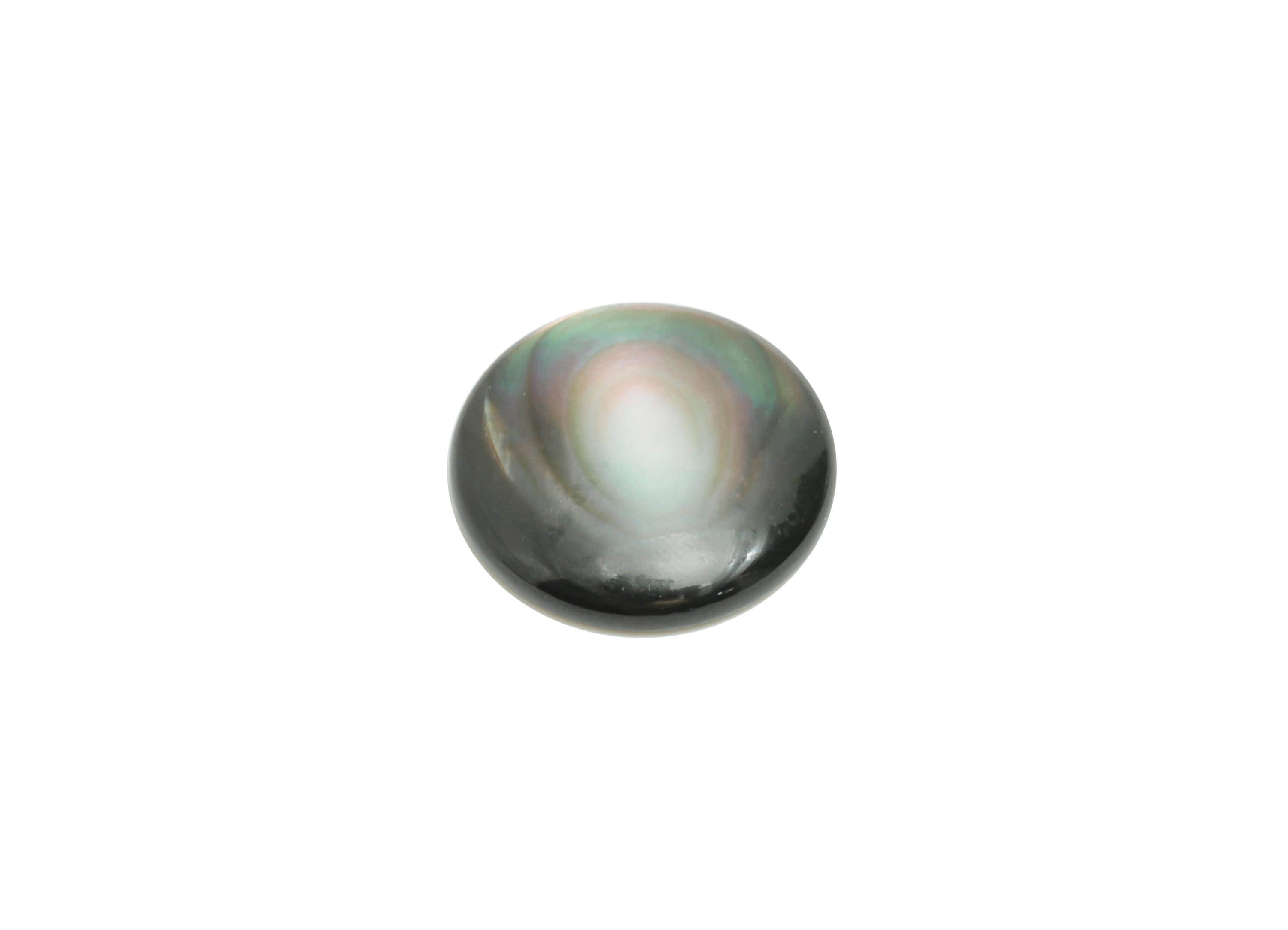 10mm Natural Black Shells Cabochon - Round Cabochon DIY Gemstone Setting - Cabochon for Rings or Pendants - Ring Jewelry Making - NS3046