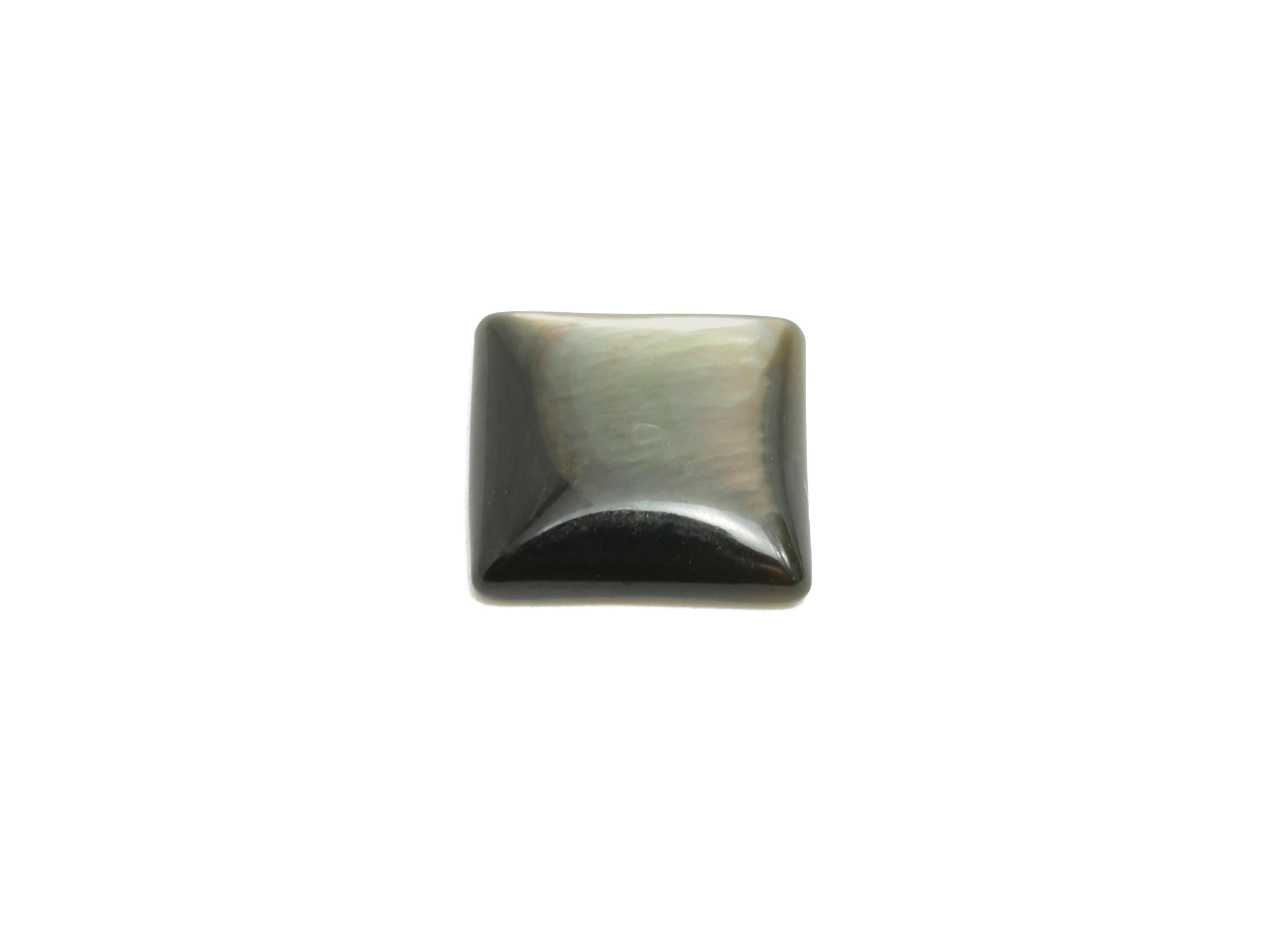 8x8mm Natural Black Shells Cabochon - Square Cabochon DIY Gemstone Setting - Cabochon for Rings or Pendants - Ring Jewelry Making - NS3088