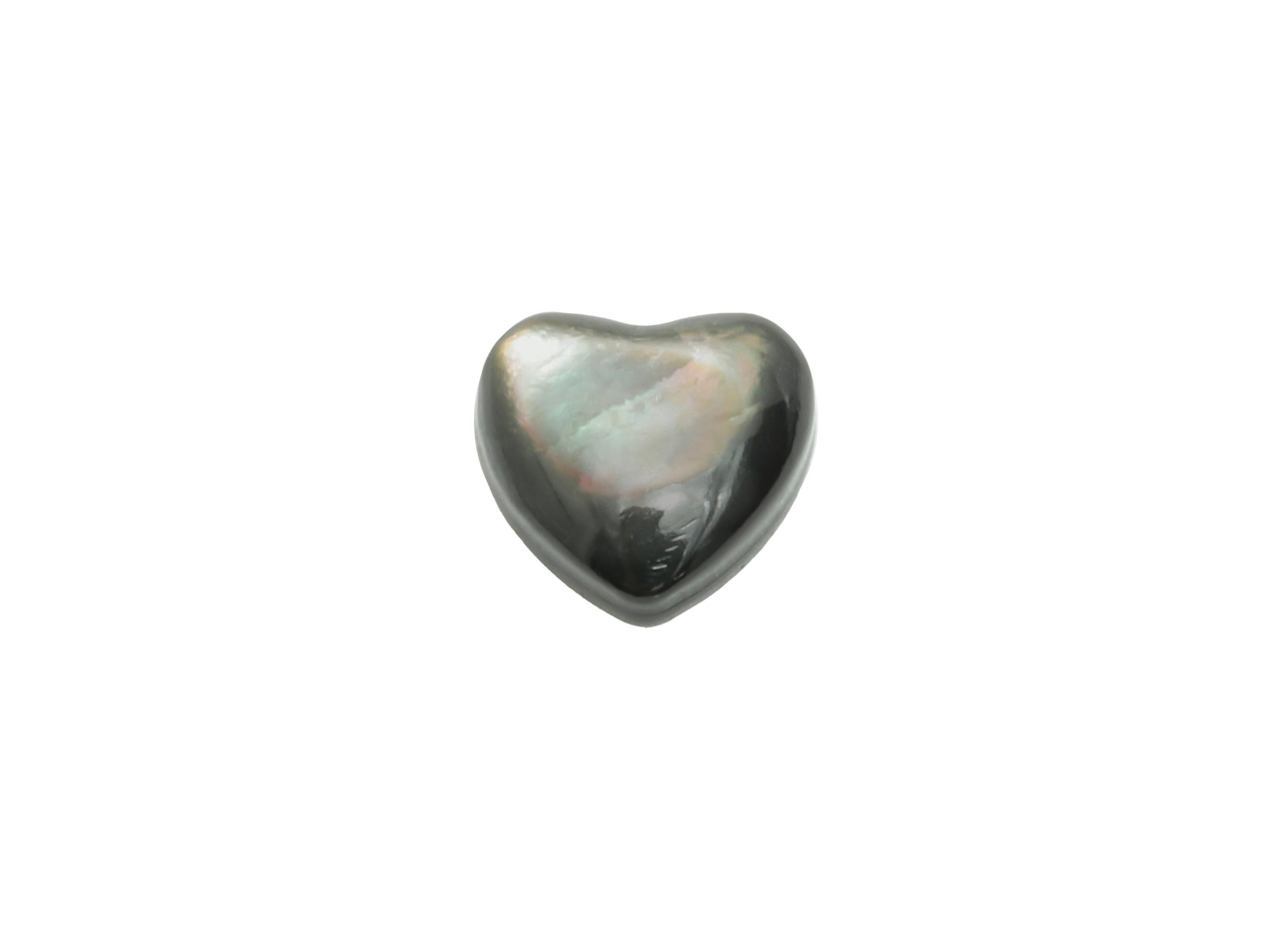 6x6mm Heart Natural Black Shells Cabochon - Cabochon DIY Gemstone Setting - Cabochon for Rings or Pendants - Ring Jewelry Making - NS3074