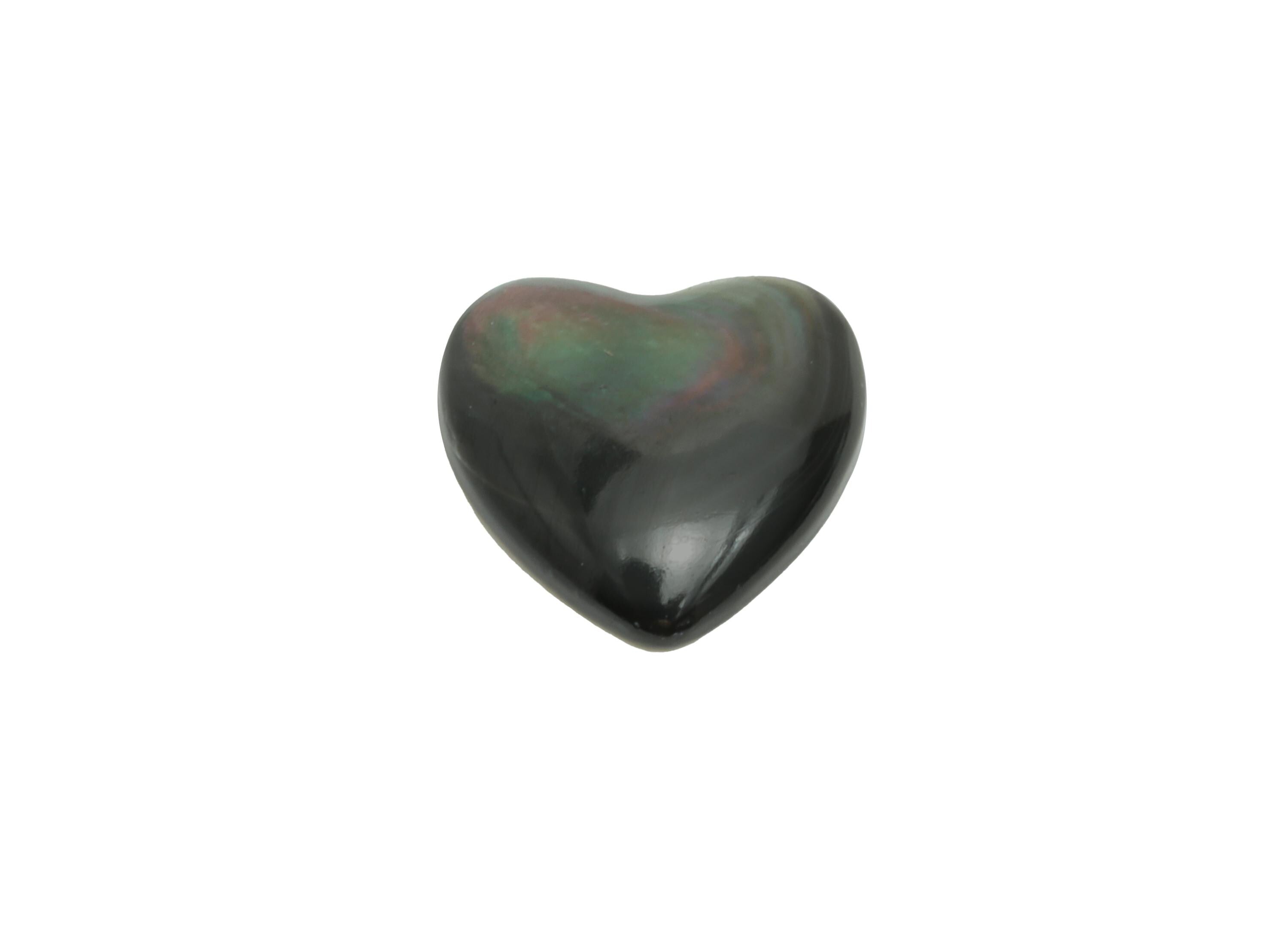 9x9mm Heart Natural Black Shells Cabochon - Cabochon DIY Gemstone Setting - Cabochon for Rings or Pendants - Ring Jewelry Making - NS3076