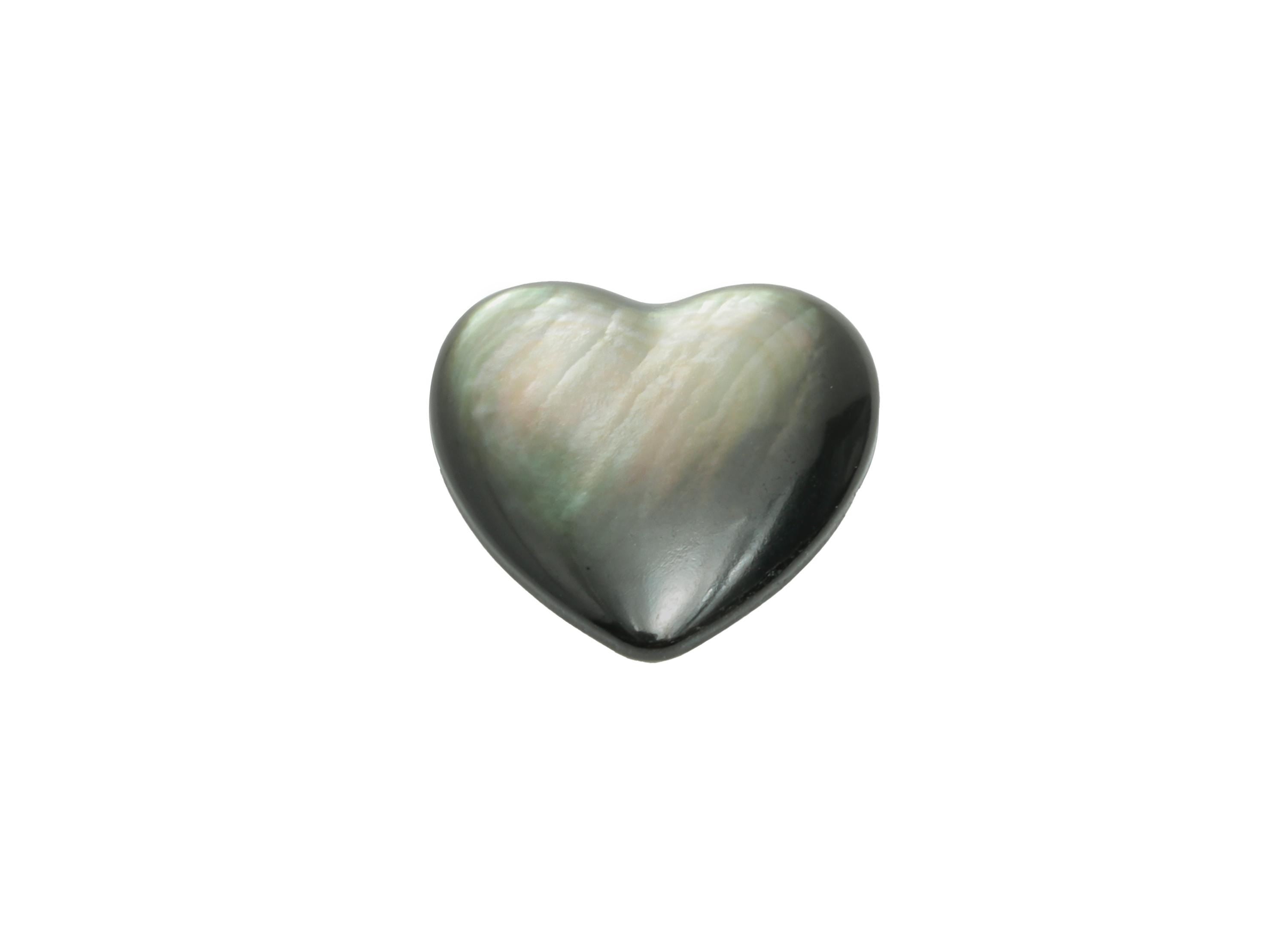 12x12mm Heart Natural Black Shells Cabochon - Cabochon DIY Gemstone Setting - Cabochon for Rings or Pendants - Ring Jewelry Making - NS3082