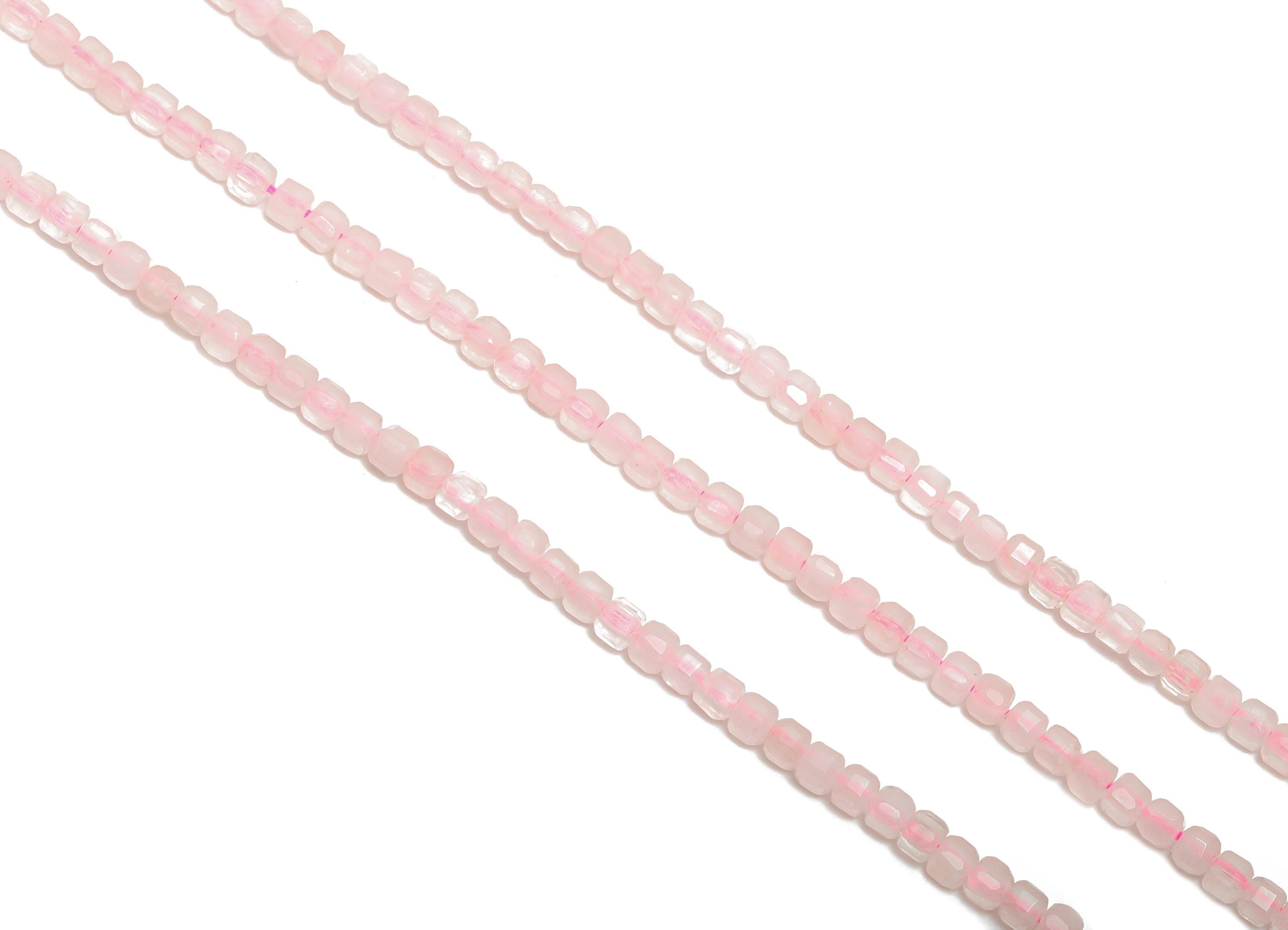 2mm Madagascar Natural Stone Beads - Faceted Cube 15.5inch/Strand - Handmade Jewelry Beads - Healing Gemstone Bead - Crafting Beads - NS2525 - DOMEDBAZAAR