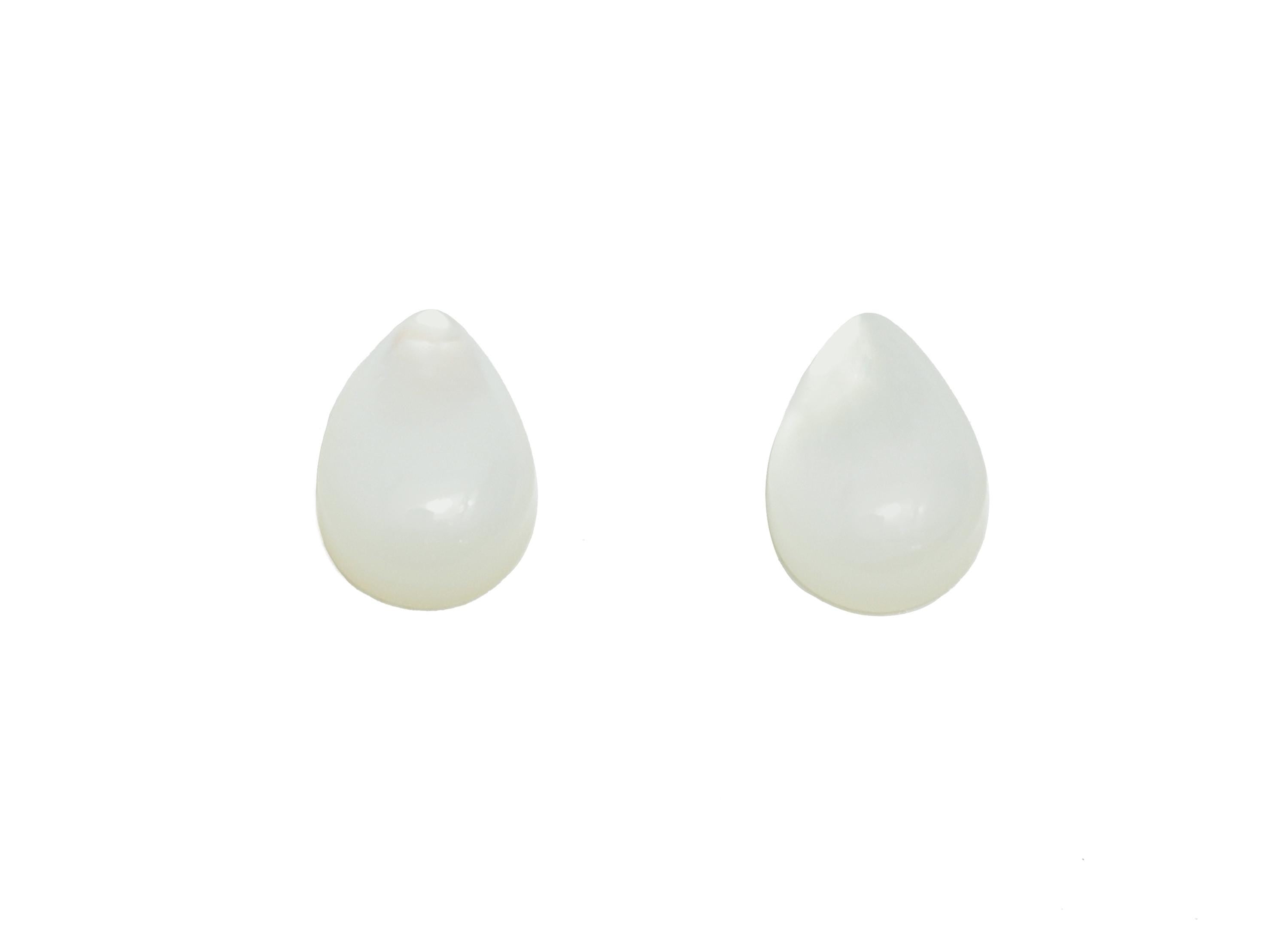 4*6mm Teardrop Natural White Shells Cabochon - Cabochon DIY Gemstone Setting - Cabochon for Rings or Pendants - Jewelry Cabochon - NS3049