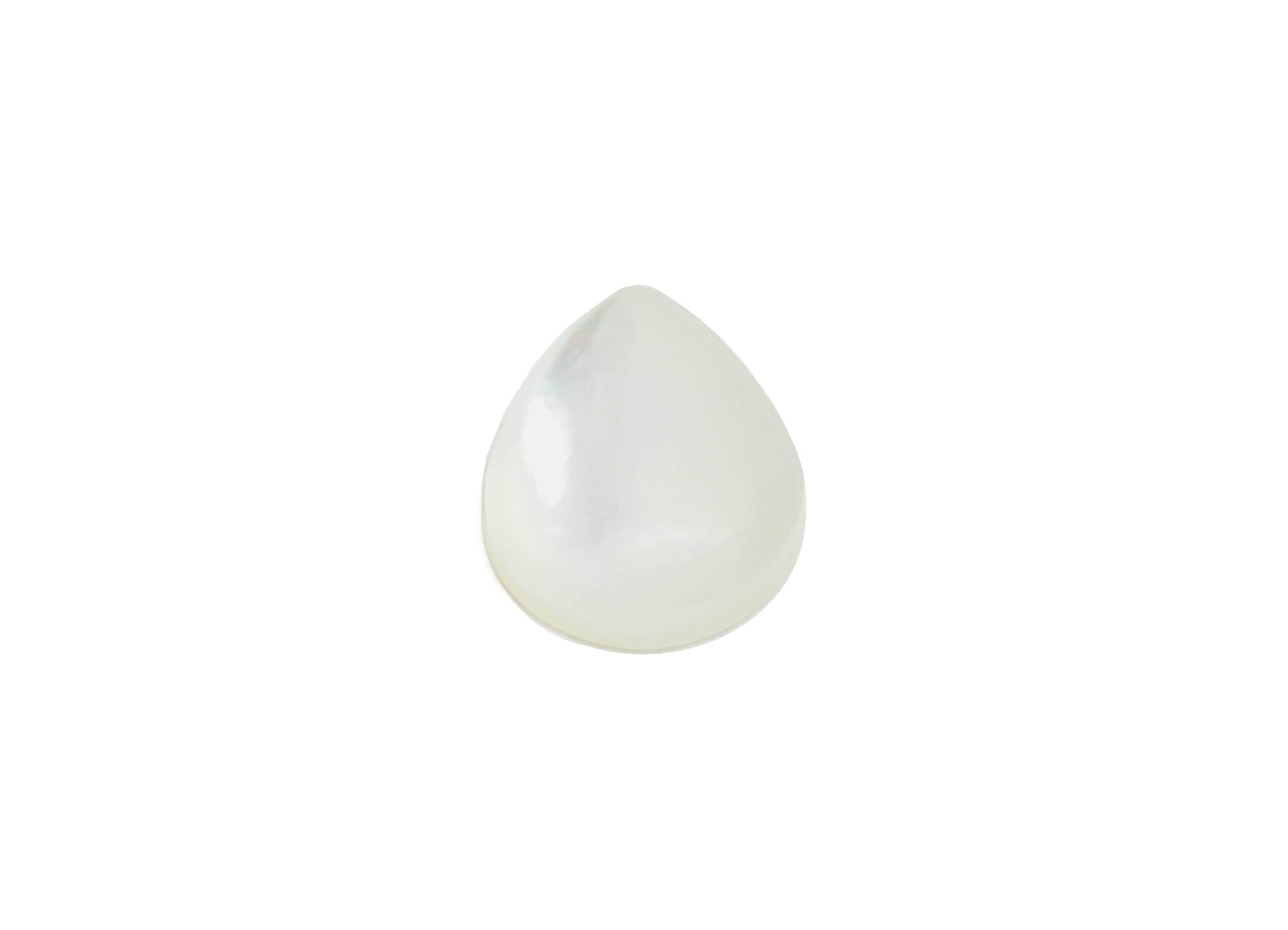 6*8mm Teardrop Natural White Shells Cabochon - Cabochon DIY Gemstone Setting - Cabochon for Rings or Pendants - Jewelry Cabochon - NS3053