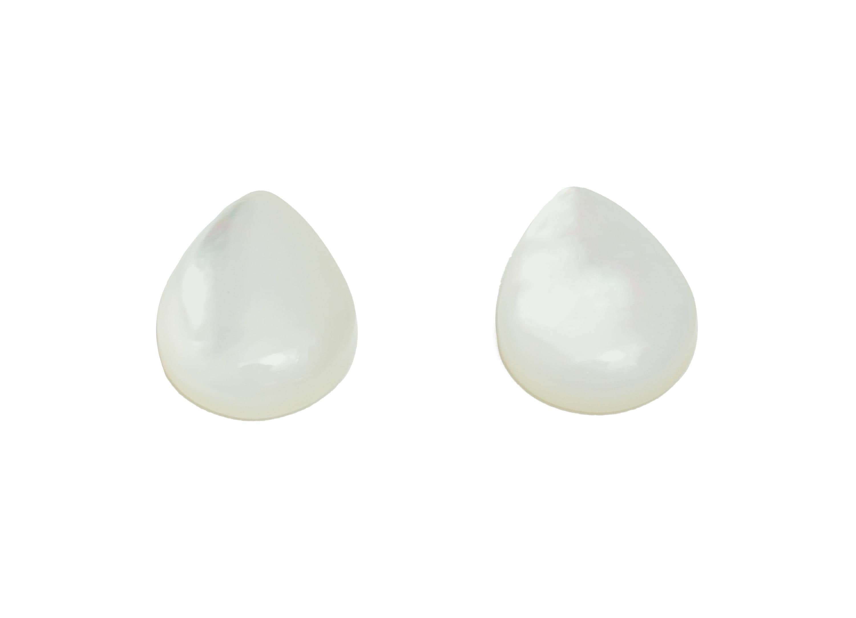 6*8mm Teardrop Natural White Shells Cabochon - Cabochon DIY Gemstone Setting - Cabochon for Rings or Pendants - Jewelry Cabochon - NS3053