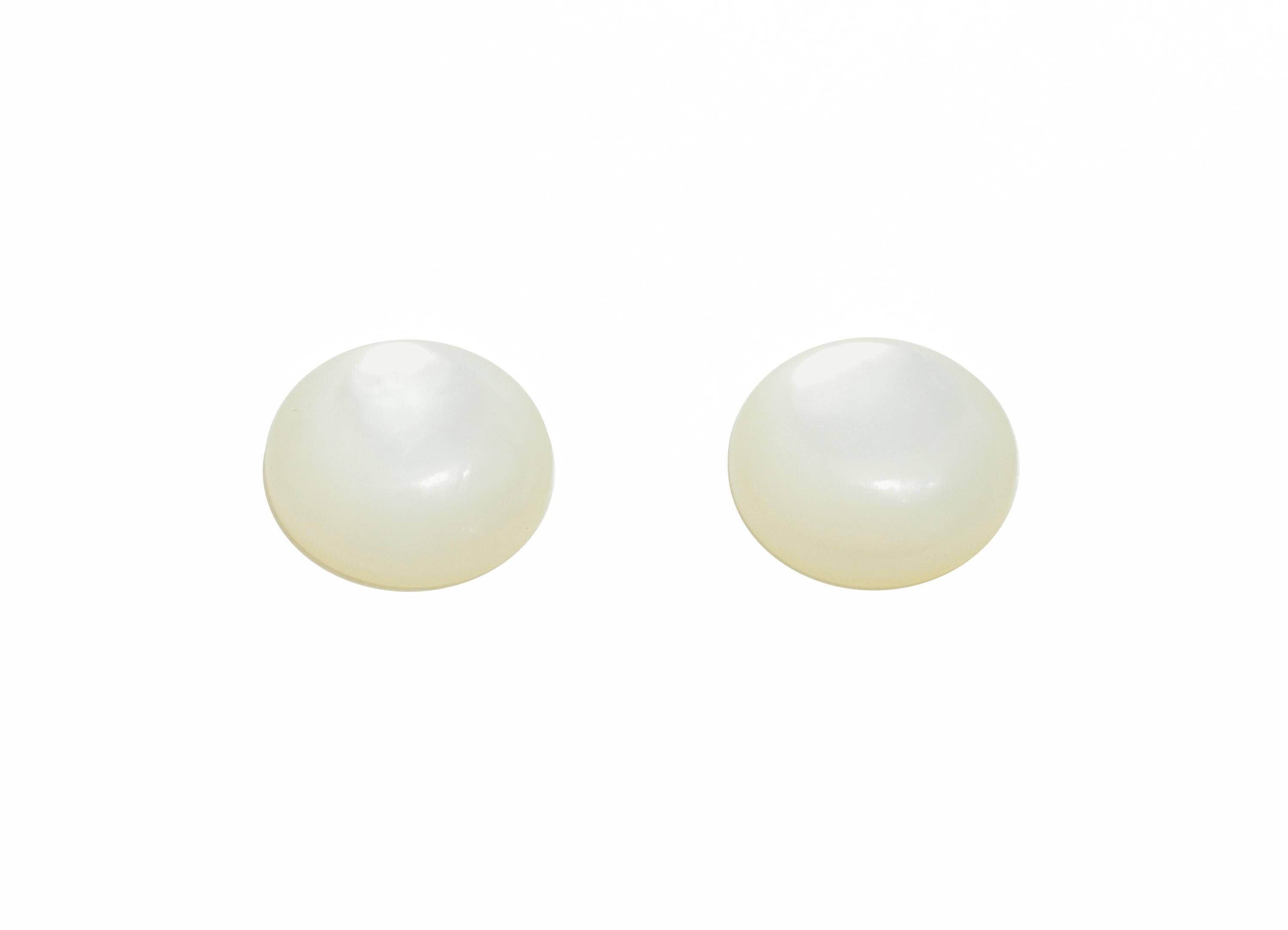 6mm Round Natural White Shells Cabochon - Cabochon DIY Gemstone Setting - Cabochon for Rings or Pendants - Jewelry Cabochon - NS3043