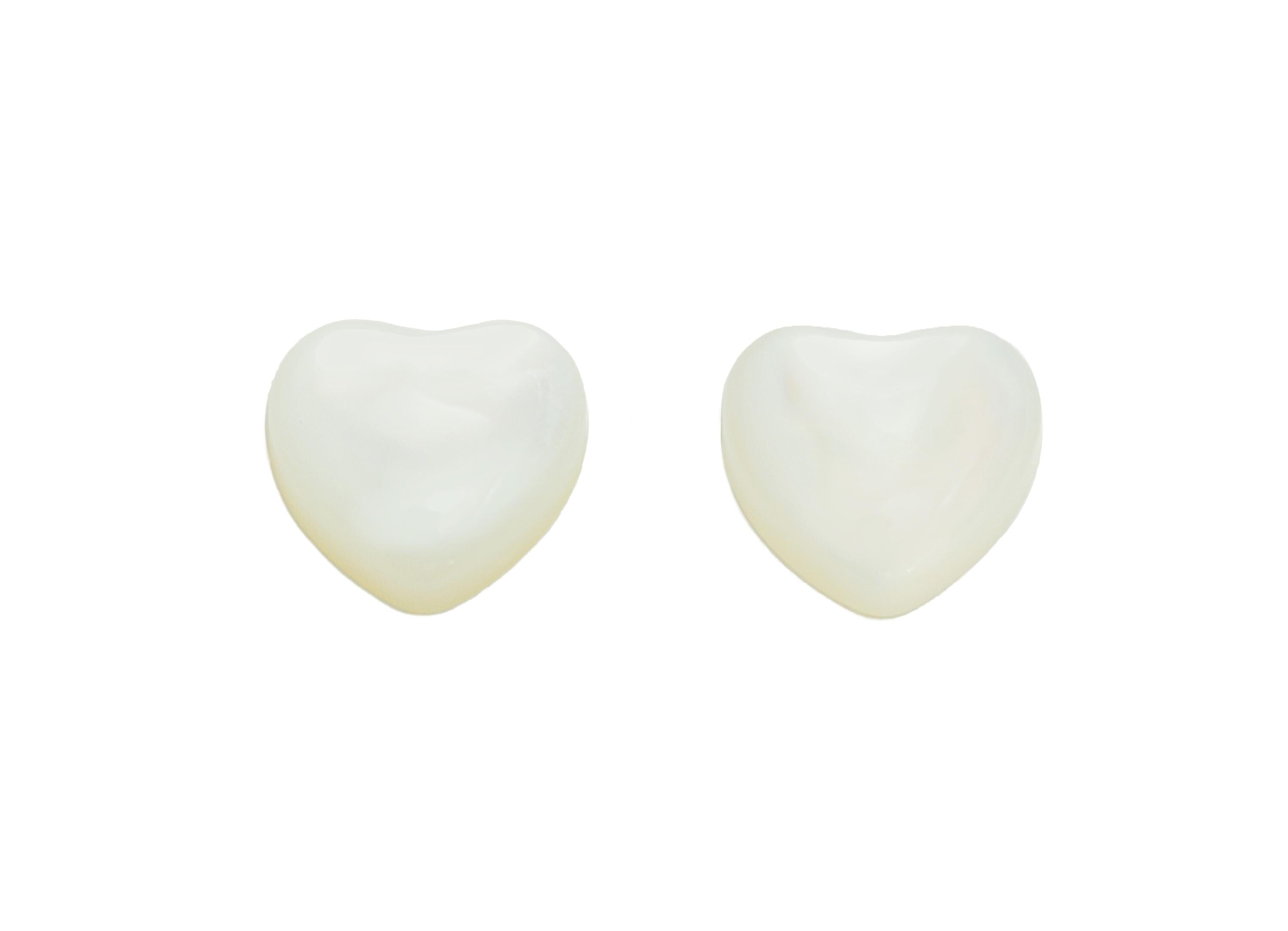 6*6mm Heart Natural White Shells Cabochon - Cabochon DIY Gemstone Setting - Cabochon for Rings or Pendants - Jewelry Cabochon - NS3075