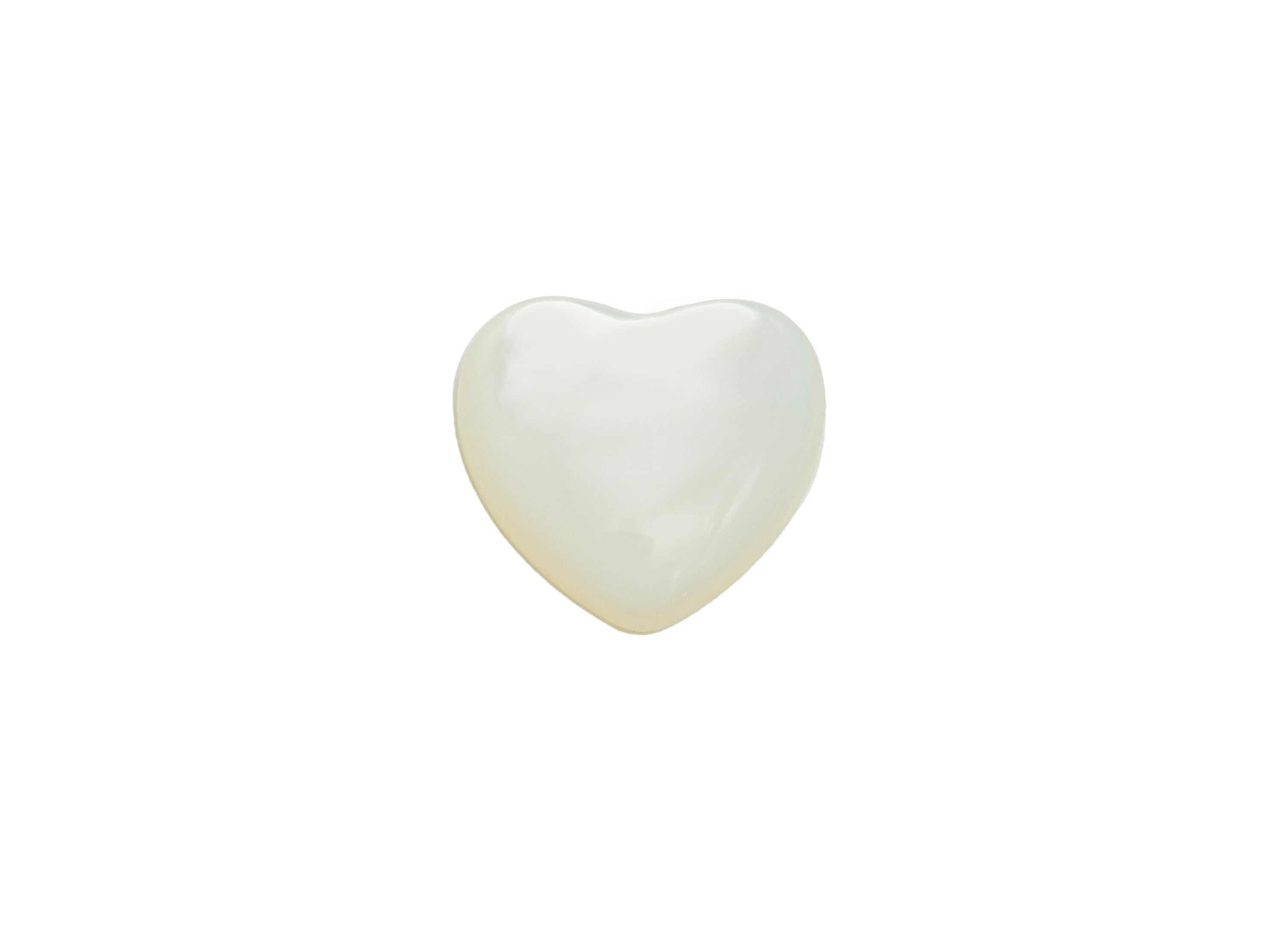 9*9mm Heart Natural White Shells Cabochon - Cabochon DIY Gemstone Setting - Cabochon for Rings or Pendants - Jewelry Cabochon - NS3077