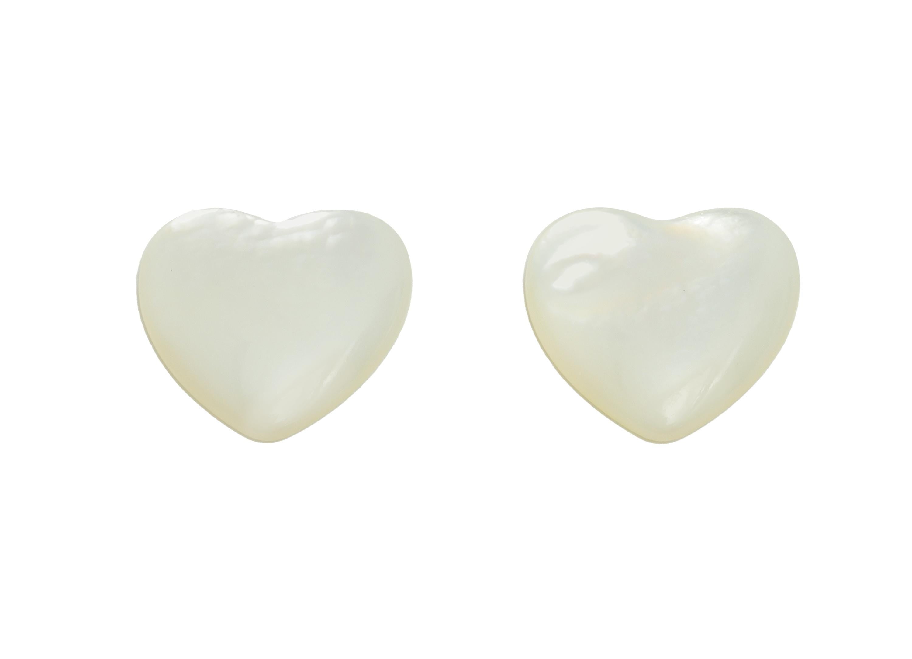 11*11mm Heart Natural White Shells Cabochon - Cabochon DIY Gemstone Setting - Cabochon for Rings or Pendants - Jewelry Cabochon - NS3081
