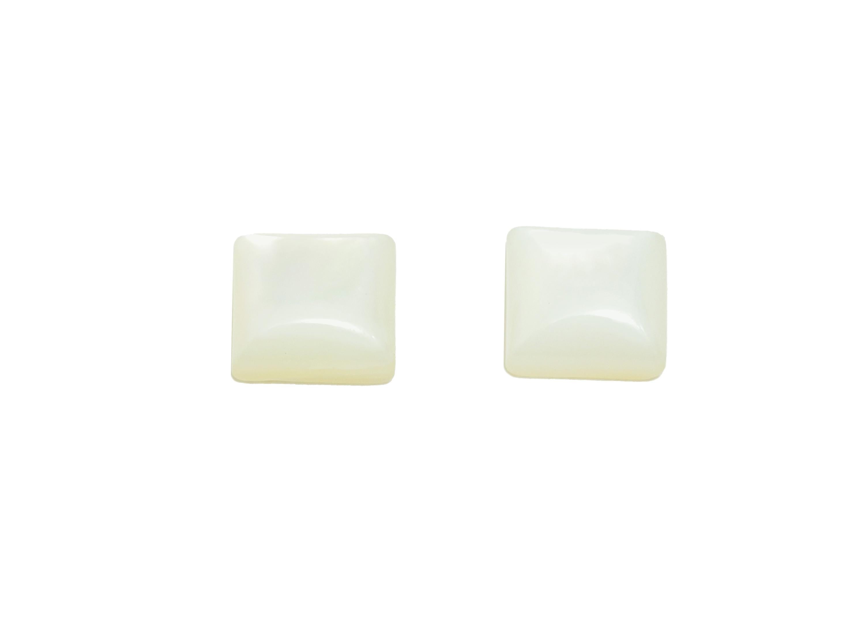 5*5mm Square Natural White Shells Cabochon - Cabochon DIY Gemstone Setting - Cabochon for Rings or Pendants - Jewelry Cabochon - NS3085