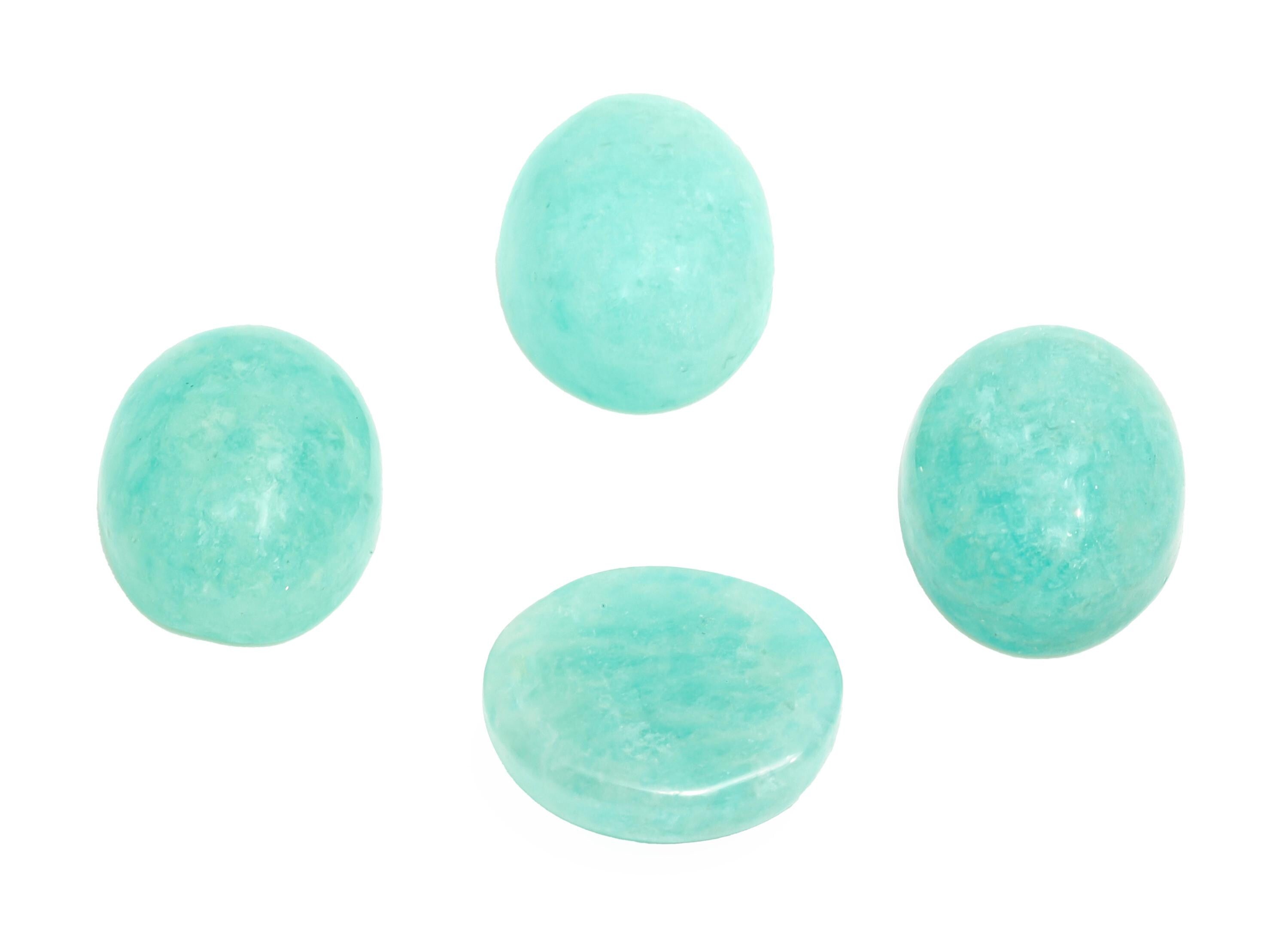 10x8mm Oval Amazonite Natural Stone - Cabochon Stone For Crafts - DIY Bezel Setting Stone Jewelry Supplies - Energy Healing Stone - NS2697 - DOMEDBAZAAR