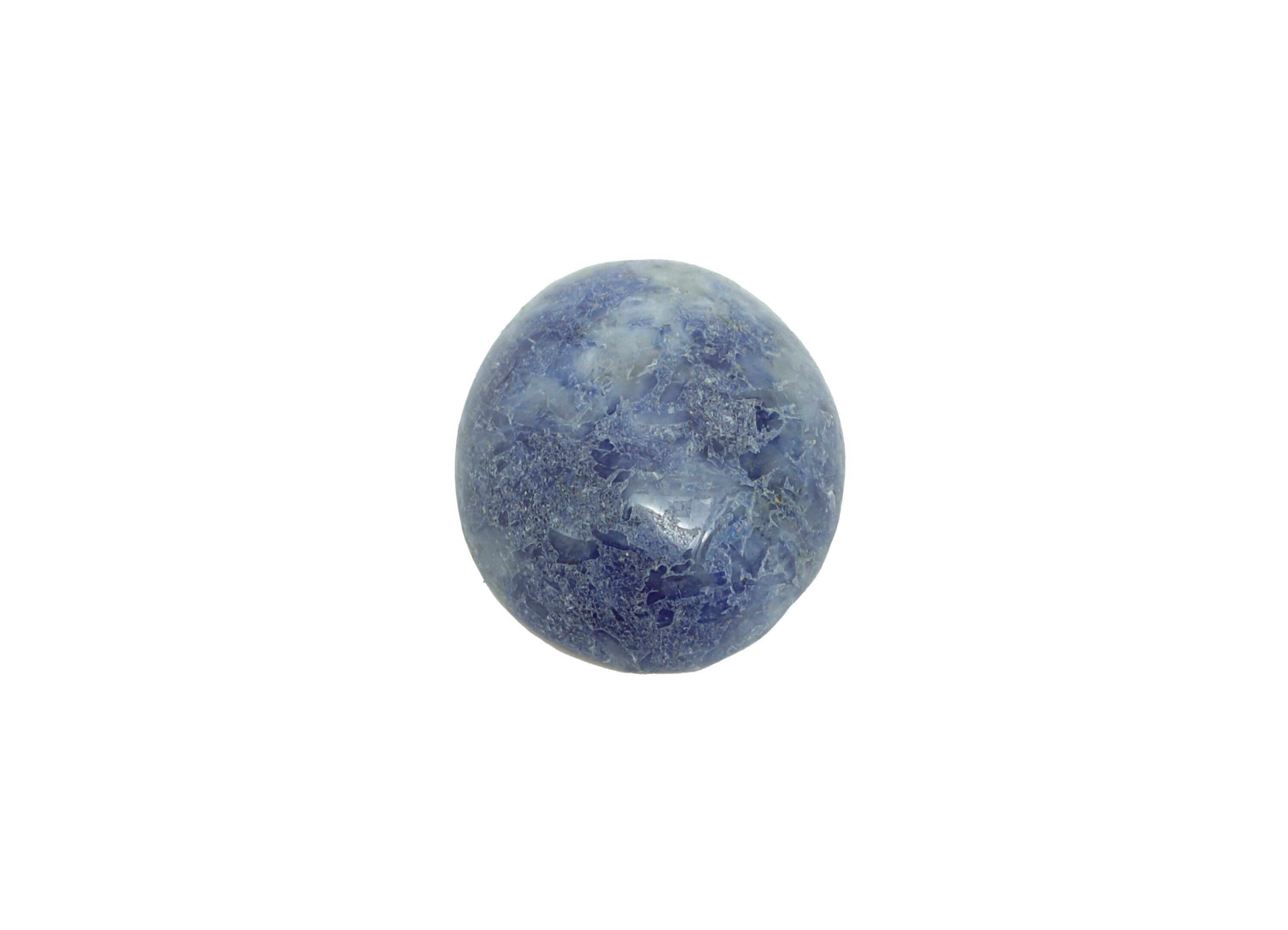 10*12mm Blue Dot Natural Cabochon - Oval Natural Stone for Crafts - DIY Bezel Setting Stone Jewelry Supplies - Energy Healing Stone - NS2916 - DOMEDBAZAAR